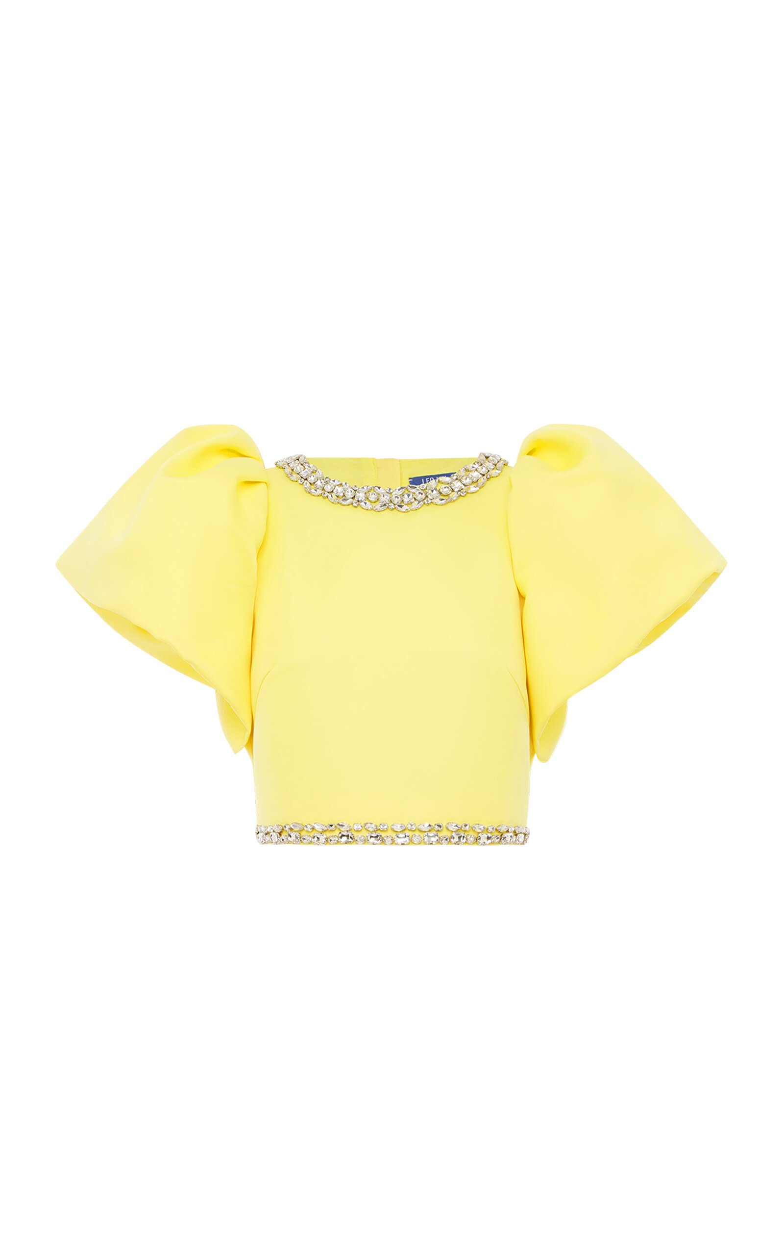 Leo Lin Lucia Embellished Top In Yellow