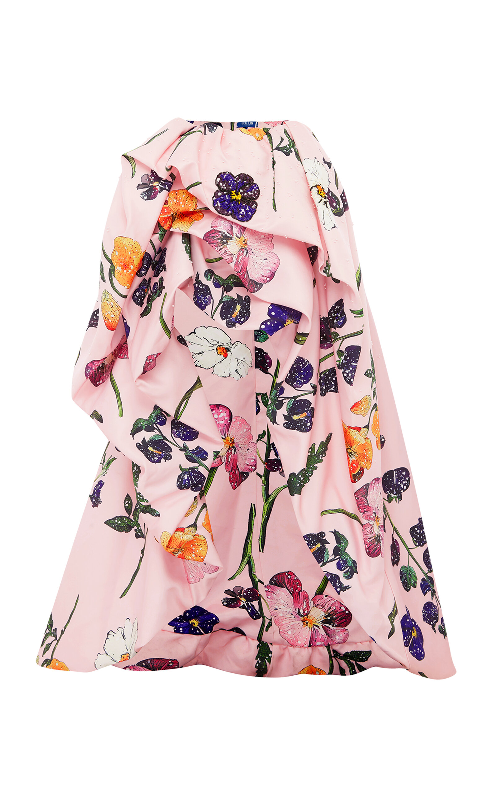 Leo Lin Florella Embellished Maxi Skirt In Pink