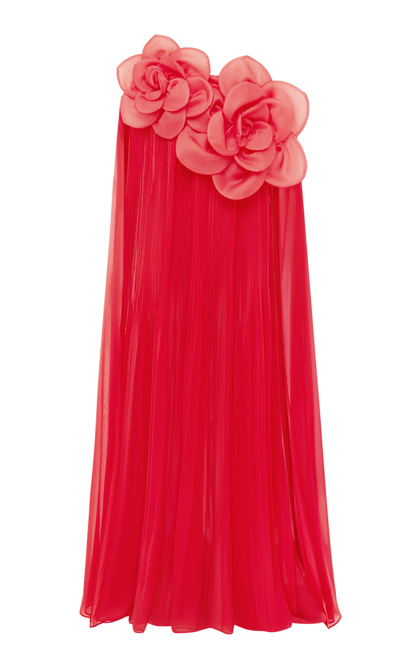 Leo Lin Jaclyn Draped Gown In Red