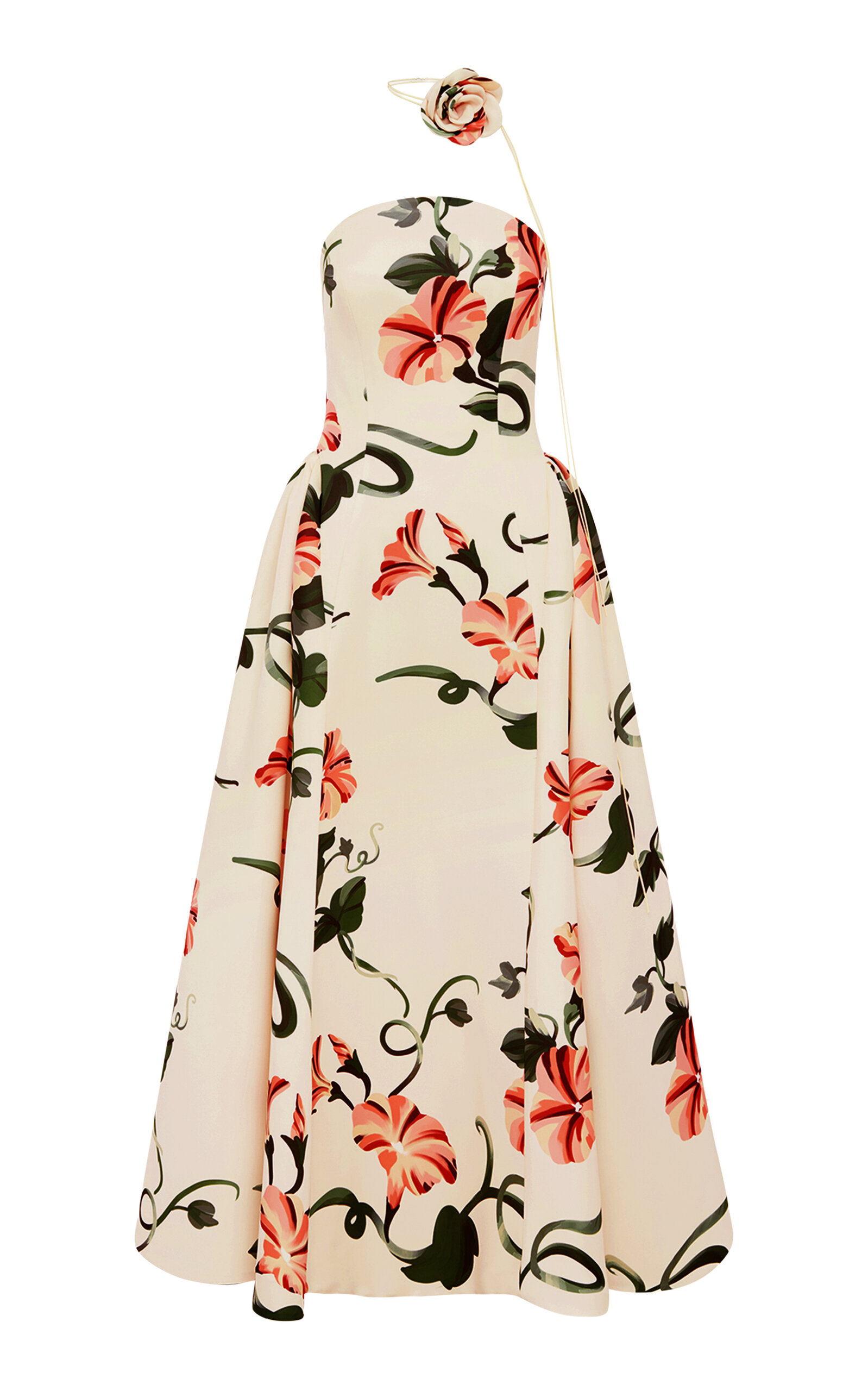 Leo Lin Violet Floral Crepe Maxi Dress