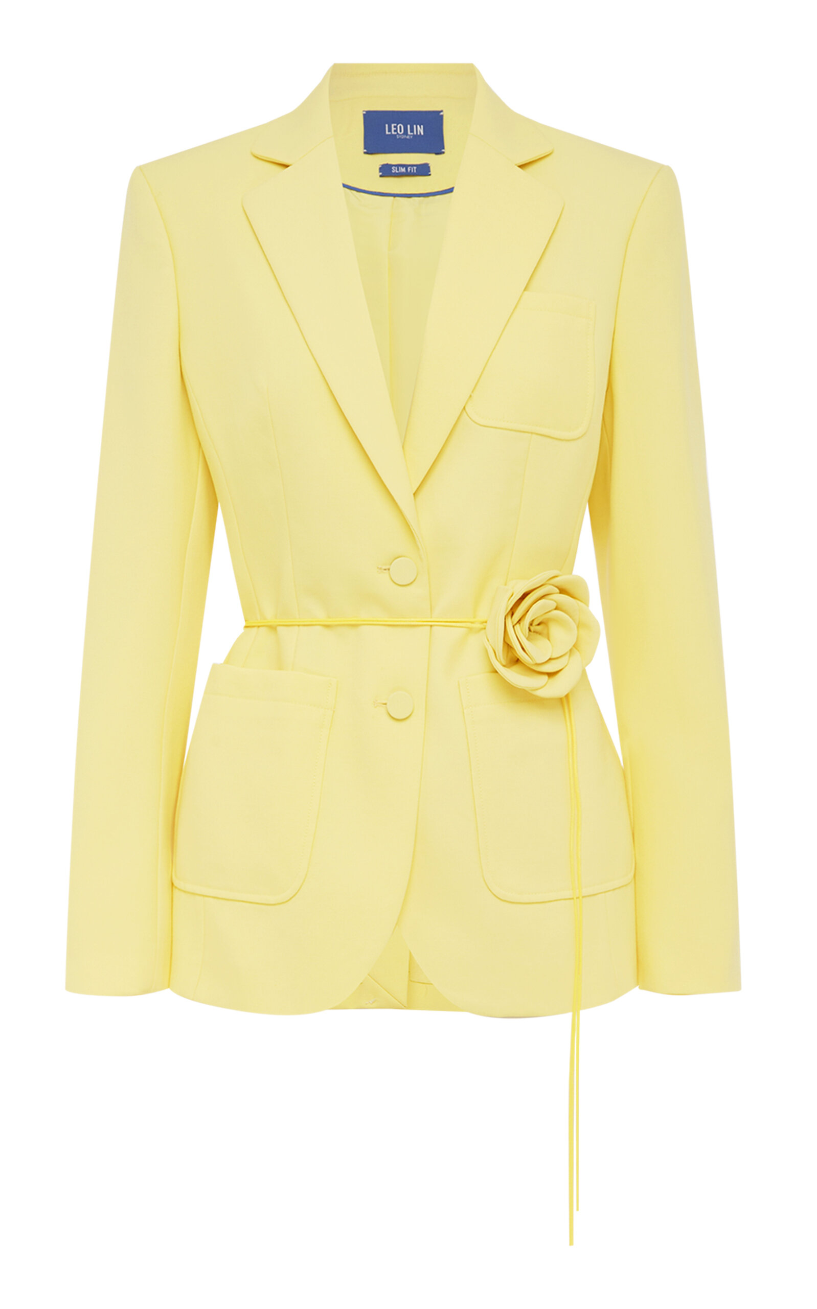 Leo Lin Vester Tailored Wool-blend Blazer In Yellow
