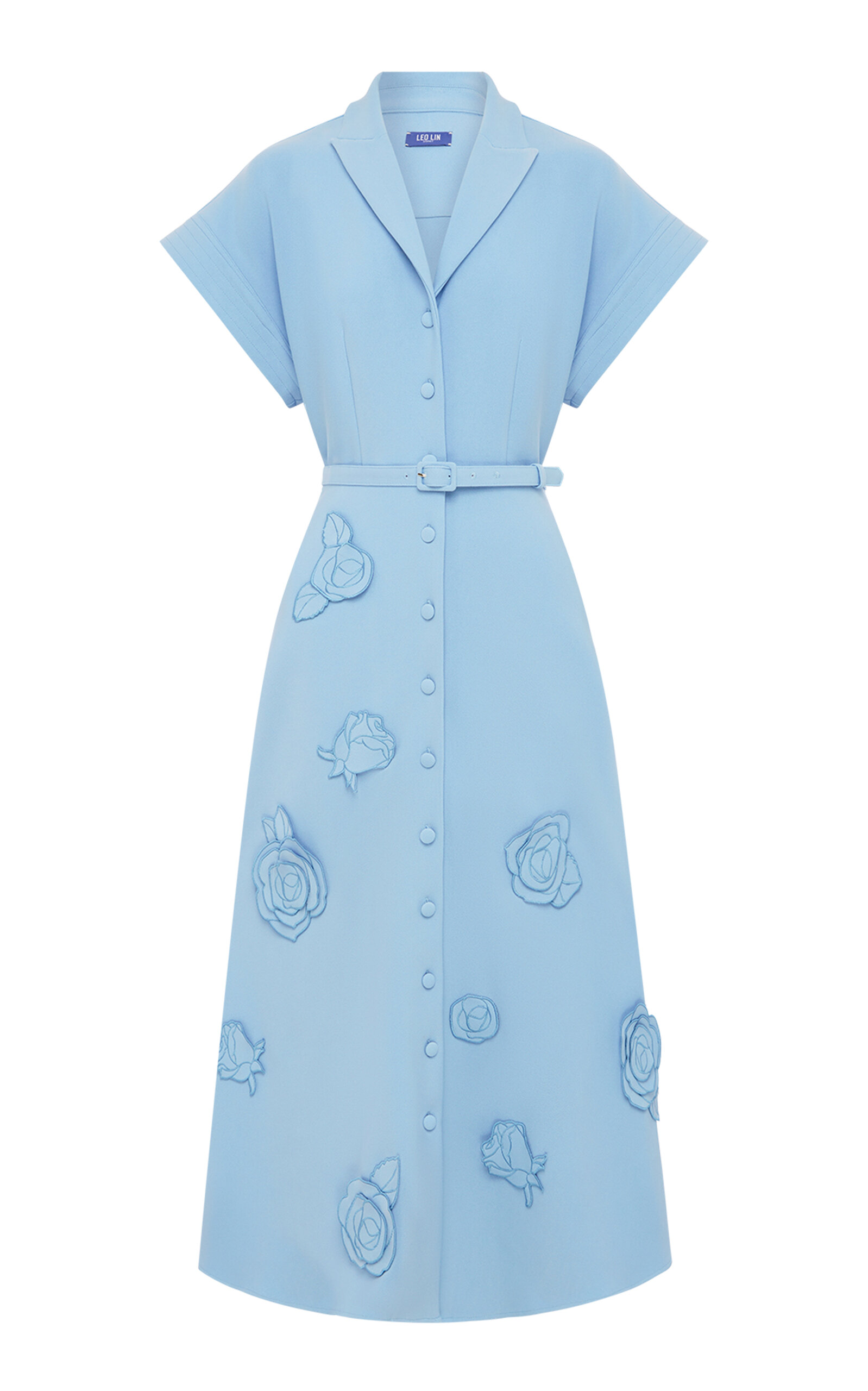 Leo Lin Aubrey Appliquéd Midi Dress In Multi