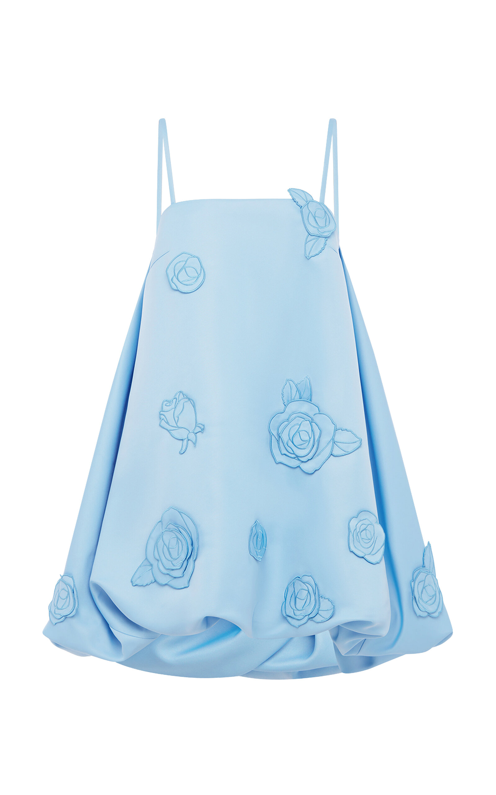 Leo Lin Patsy Appliquéd Mini Dress In Blue