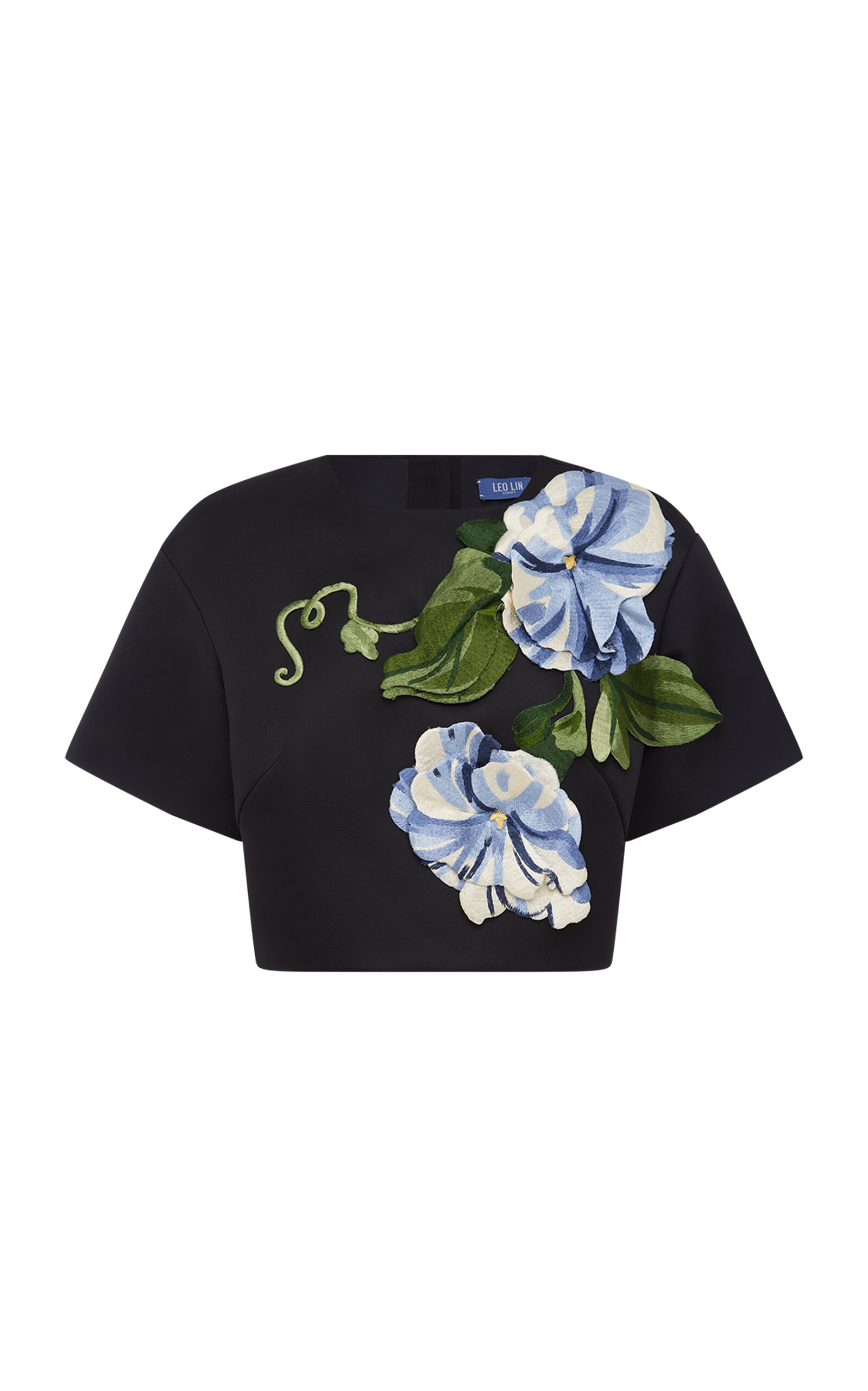 Leo Lin Indie Printed Top In Black