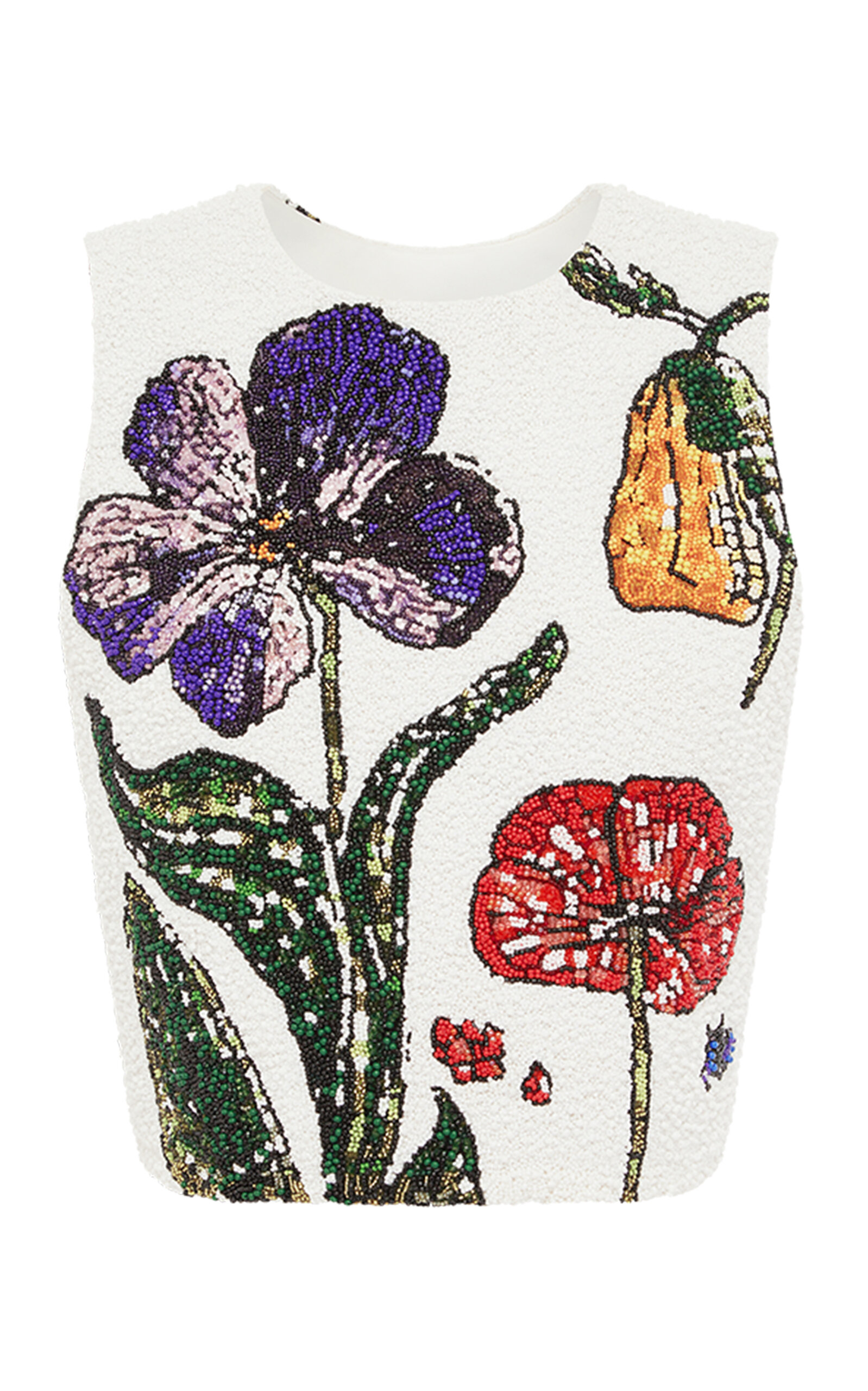 Leo Lin Iris Beaded Top In Multi
