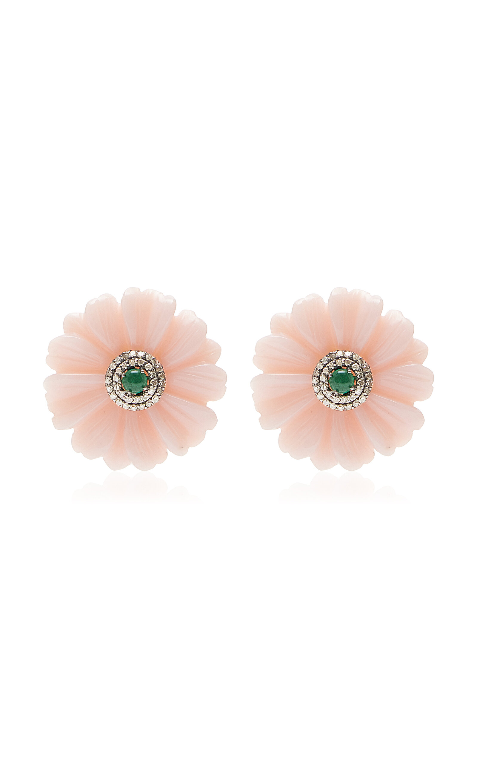 Amrapali Morni 14K Yellow Gold and Silver Multi-Stone Stud Earrings - Multi - OS - Moda Operandi
