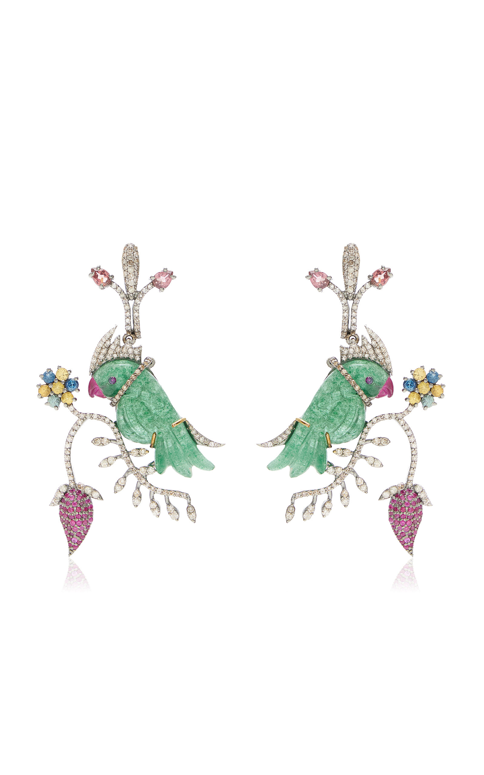 Amrapali Morni 14K Yellow Gold and Silver Multi-Stone Earrings - Multi - OS - Moda Operandi