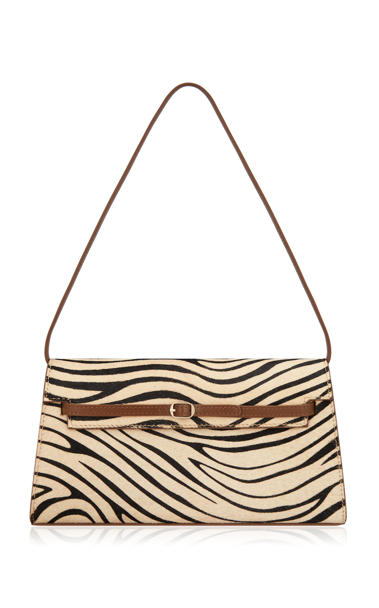 Verafied Zebra-Print Pony Hair Shoulder Bag