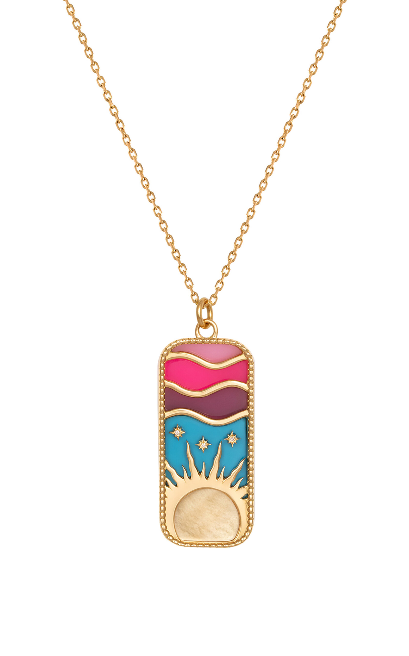 L'atelier Nawbar The Summer Day 18k Yellow Gold Diamond Pendant In Gold