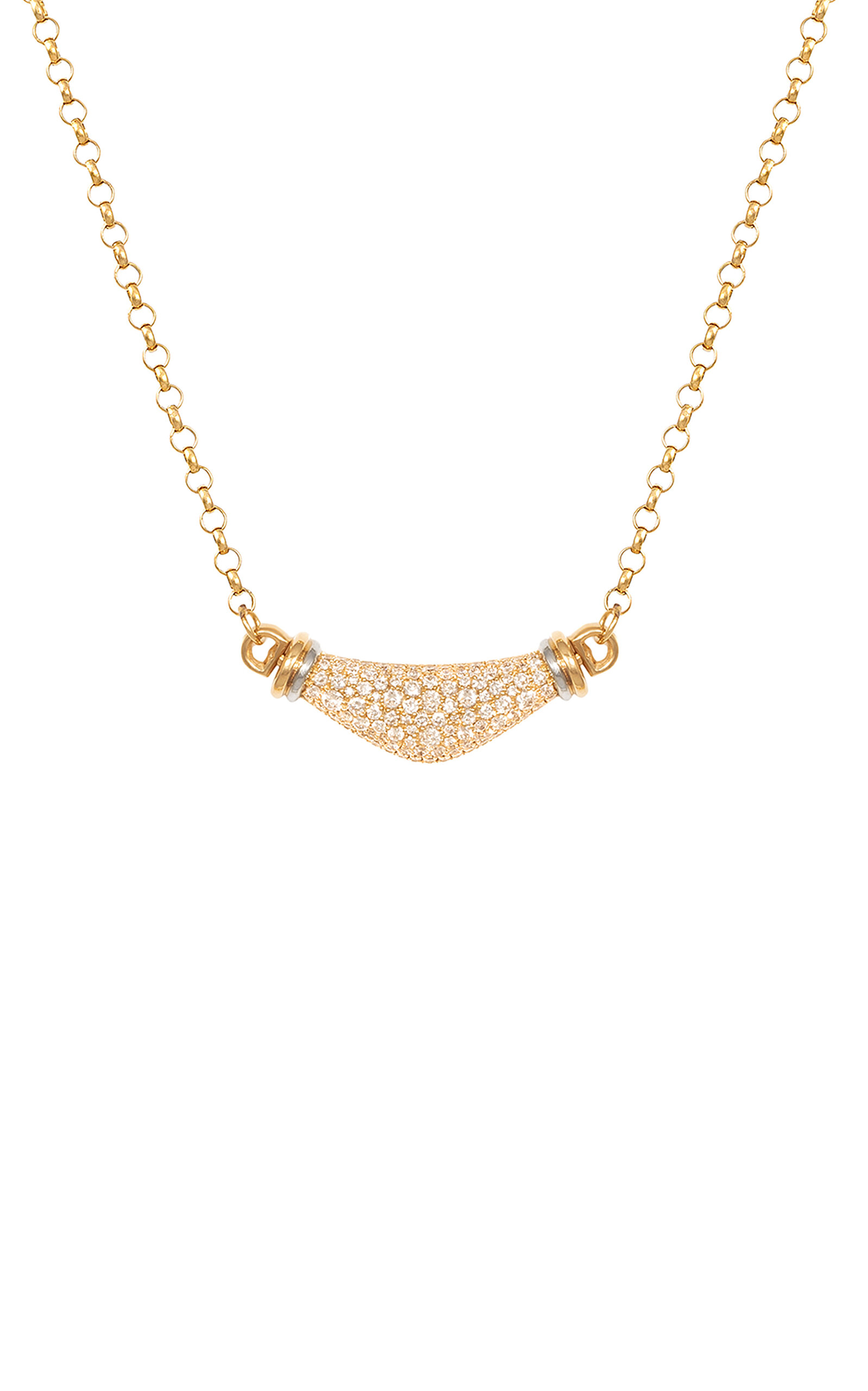 L'atelier Nawbar The Full Diamond Karma 18k Yellow Gold Diamond Necklace In Gold