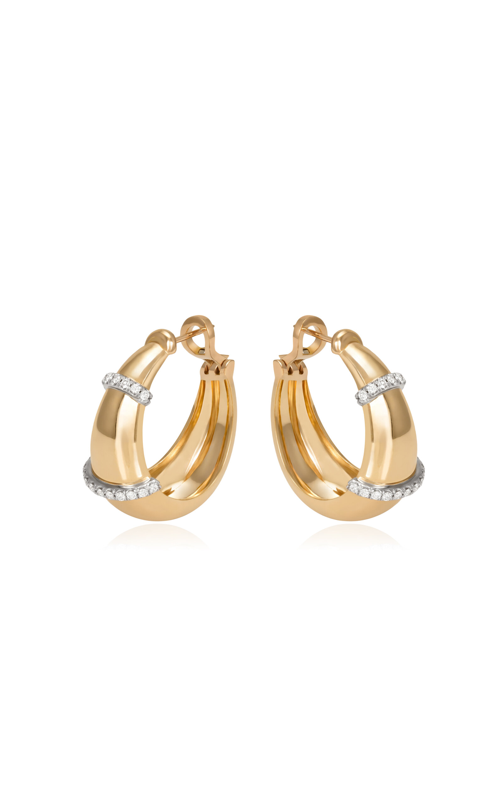 L'atelier Nawbar Buoy 18k Yellow Gold Diamond Earrings