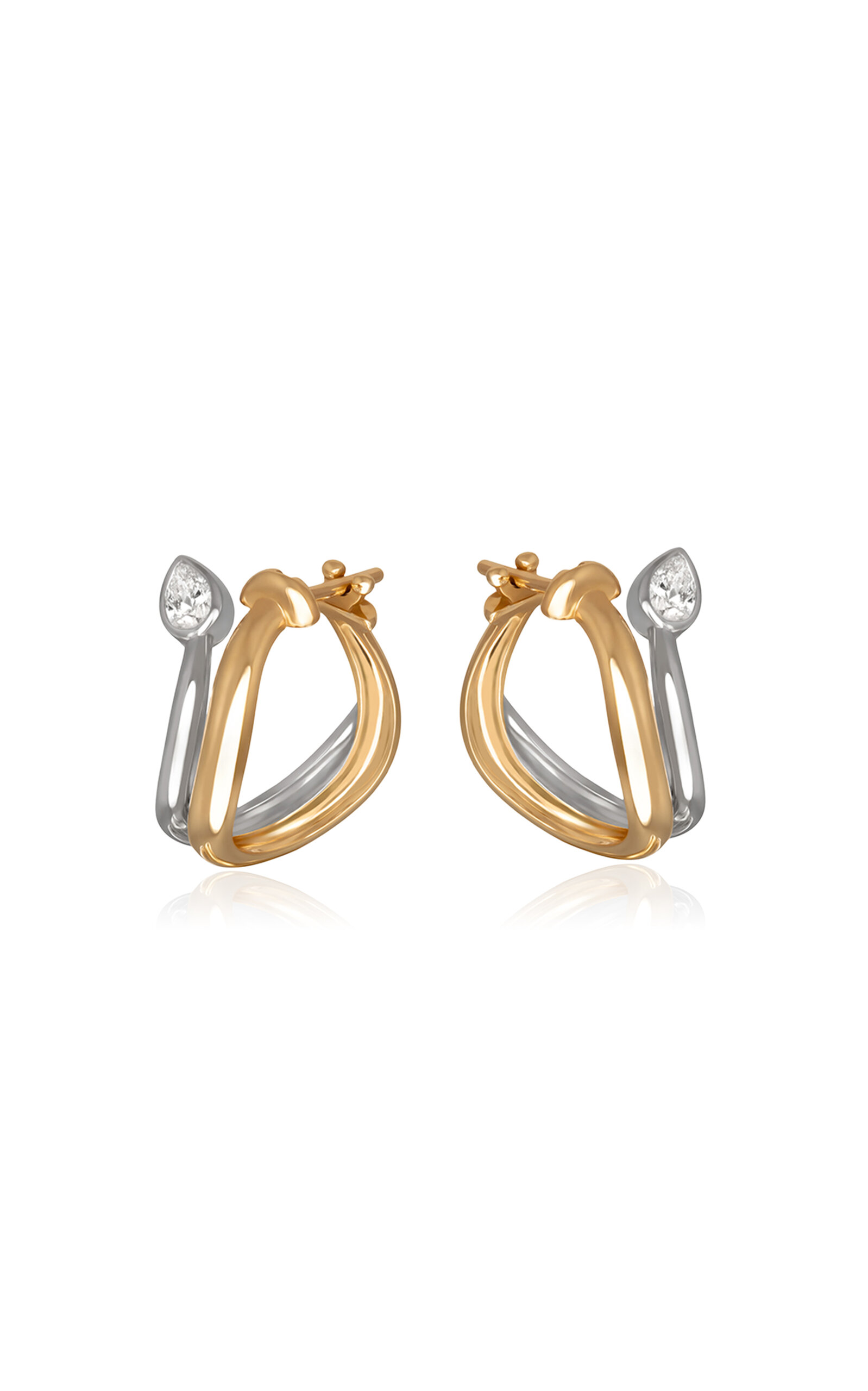 L'atelier Nawbar Boa 18k Yellow Gold Diamond Earrings