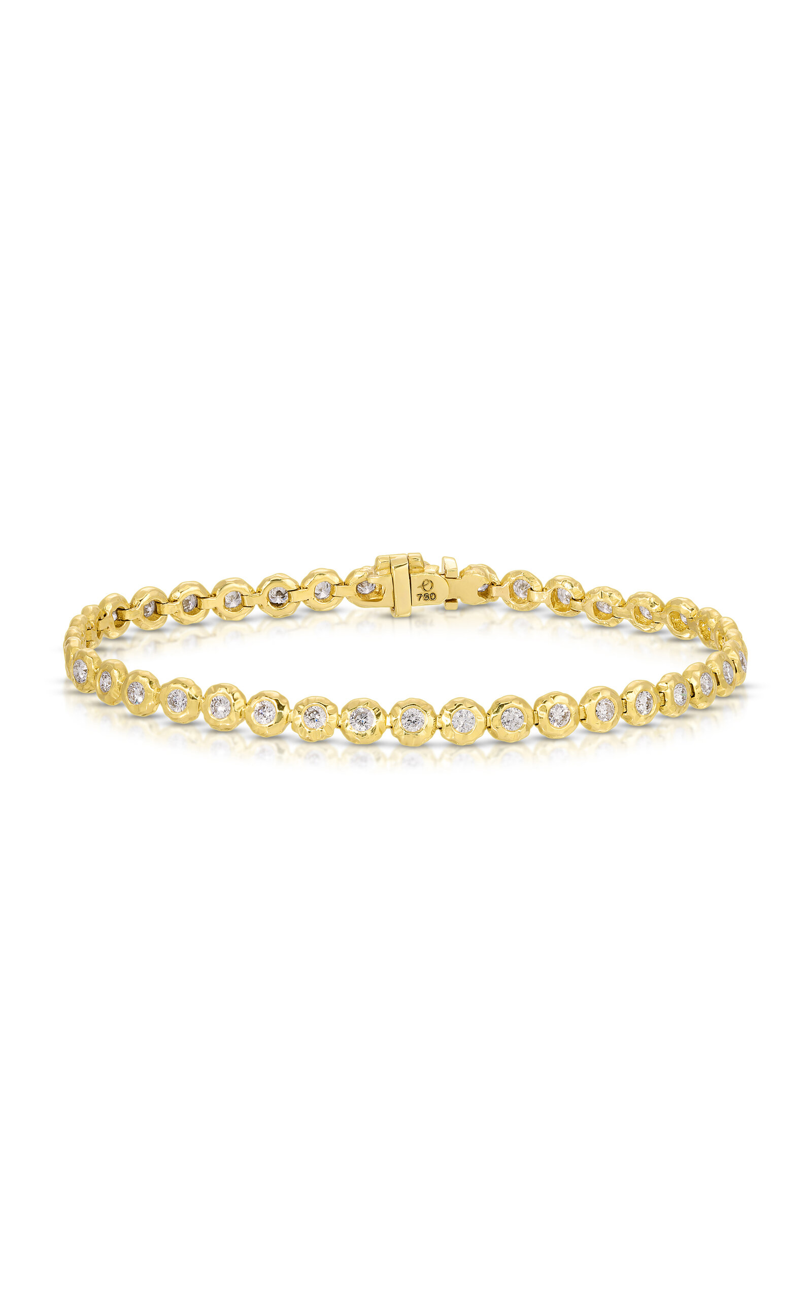 Octavia Elizabeth Gemmed 18k Yellow Gold Diamond Tennis Bracelet In Gold