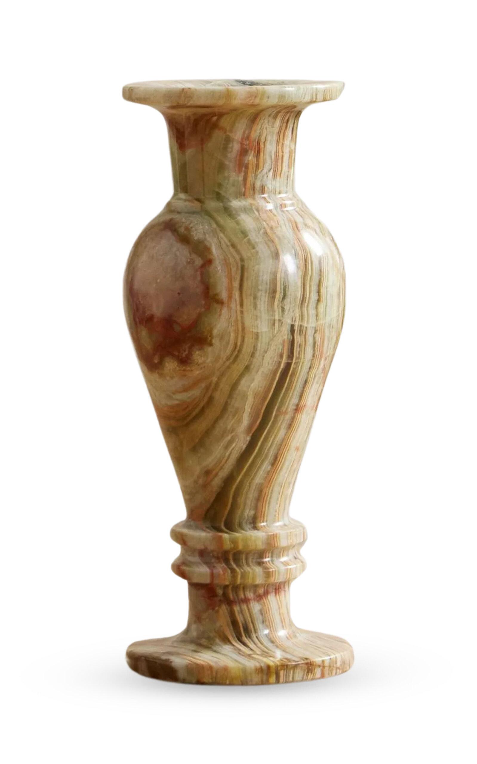 Jia Jia Set-Of-Two Onyx Fluted Vase - White