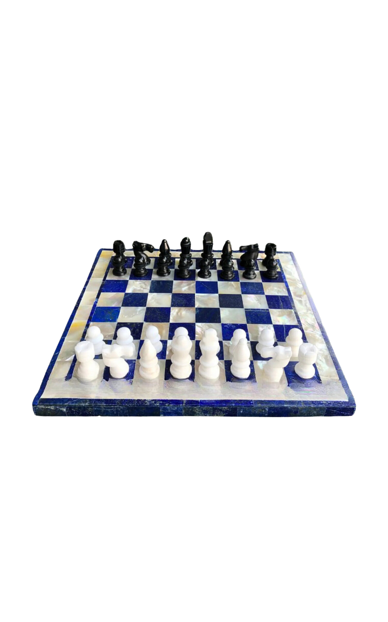 Jia Jia Lapis Lazuli Chess Set - Blue