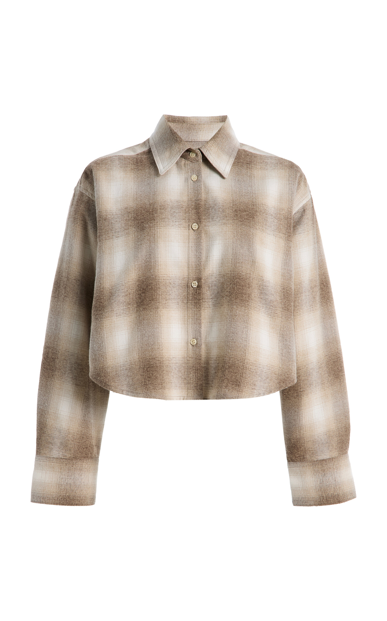 Citizens of Humanity Ana Cropped Cotton Plaid Shirt