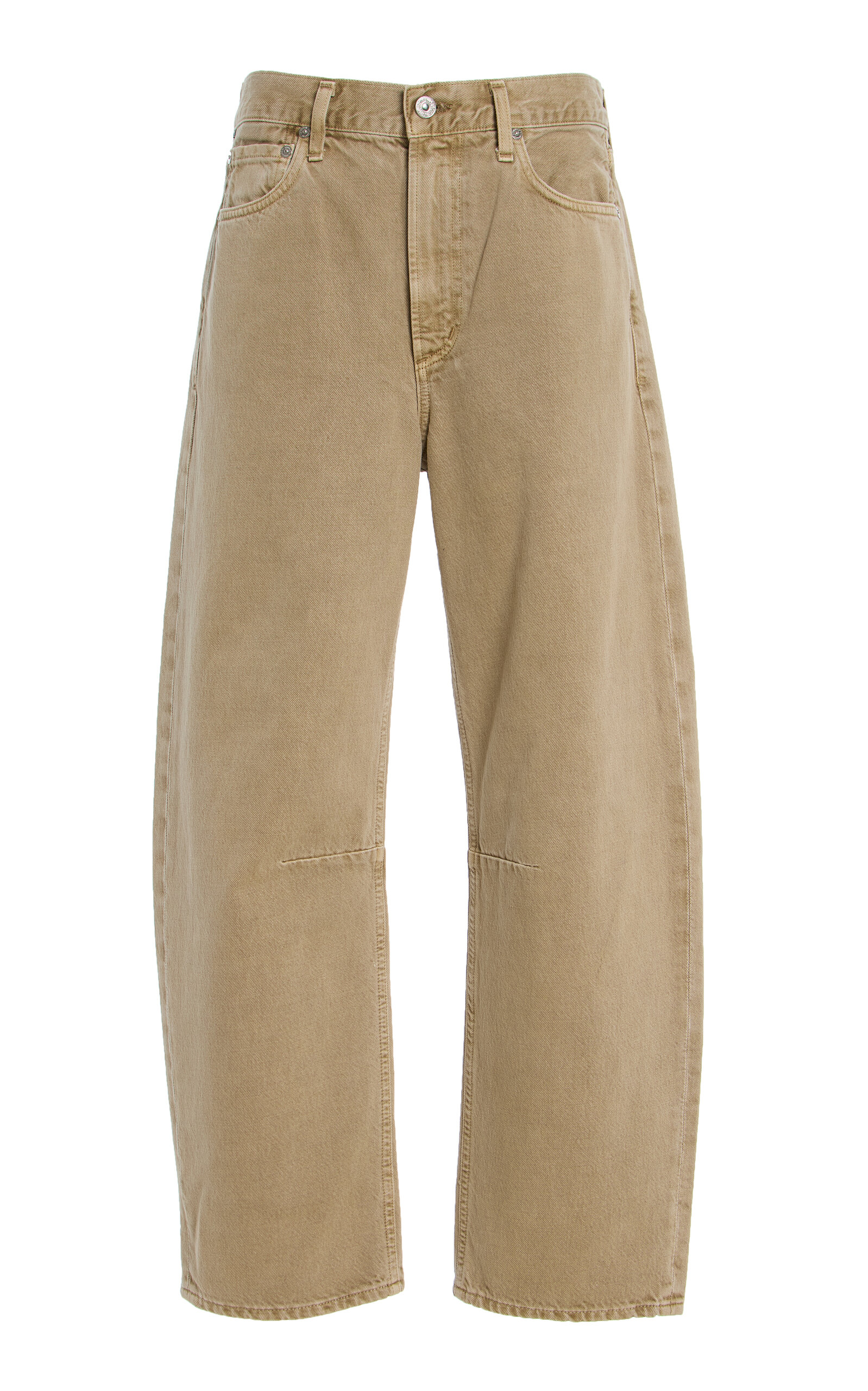 Citizens of Humanity - Miro Stretch High-Rise Barrel-Leg Jeans - Brown - 26 - Moda Operandi