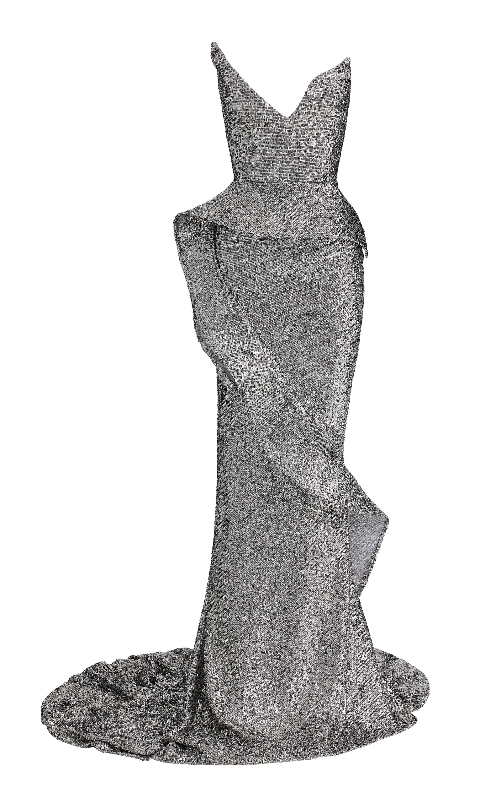 Maticevski Sequin-embellished Glorious Gown In Gray