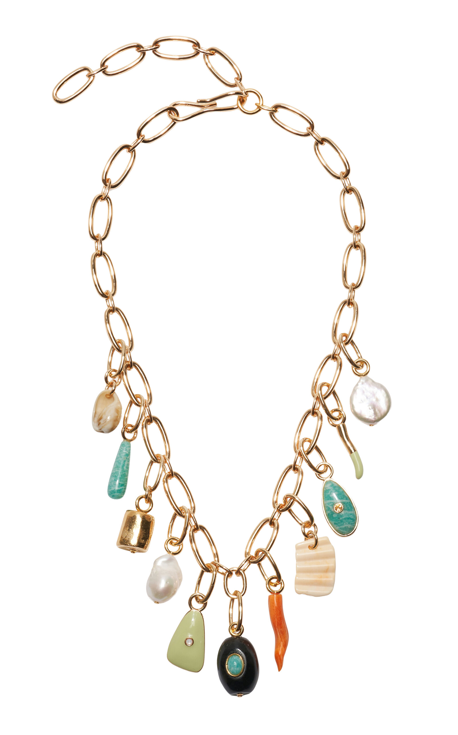 Lizzie Fortunato Seraphina Charm Necklace In Gold