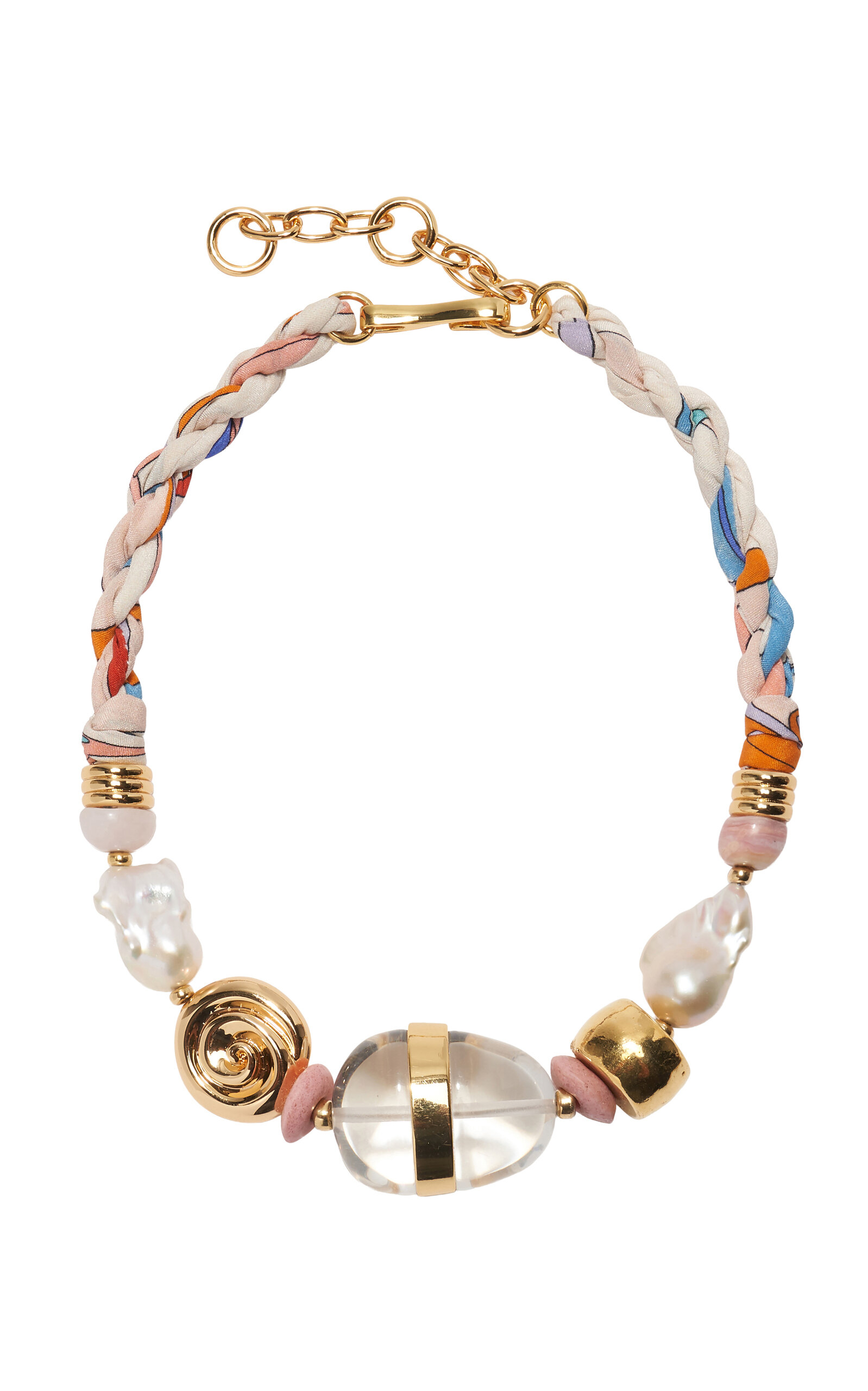 Lizzie Fortunato Glass Beach Necklace In Majorca In Gold