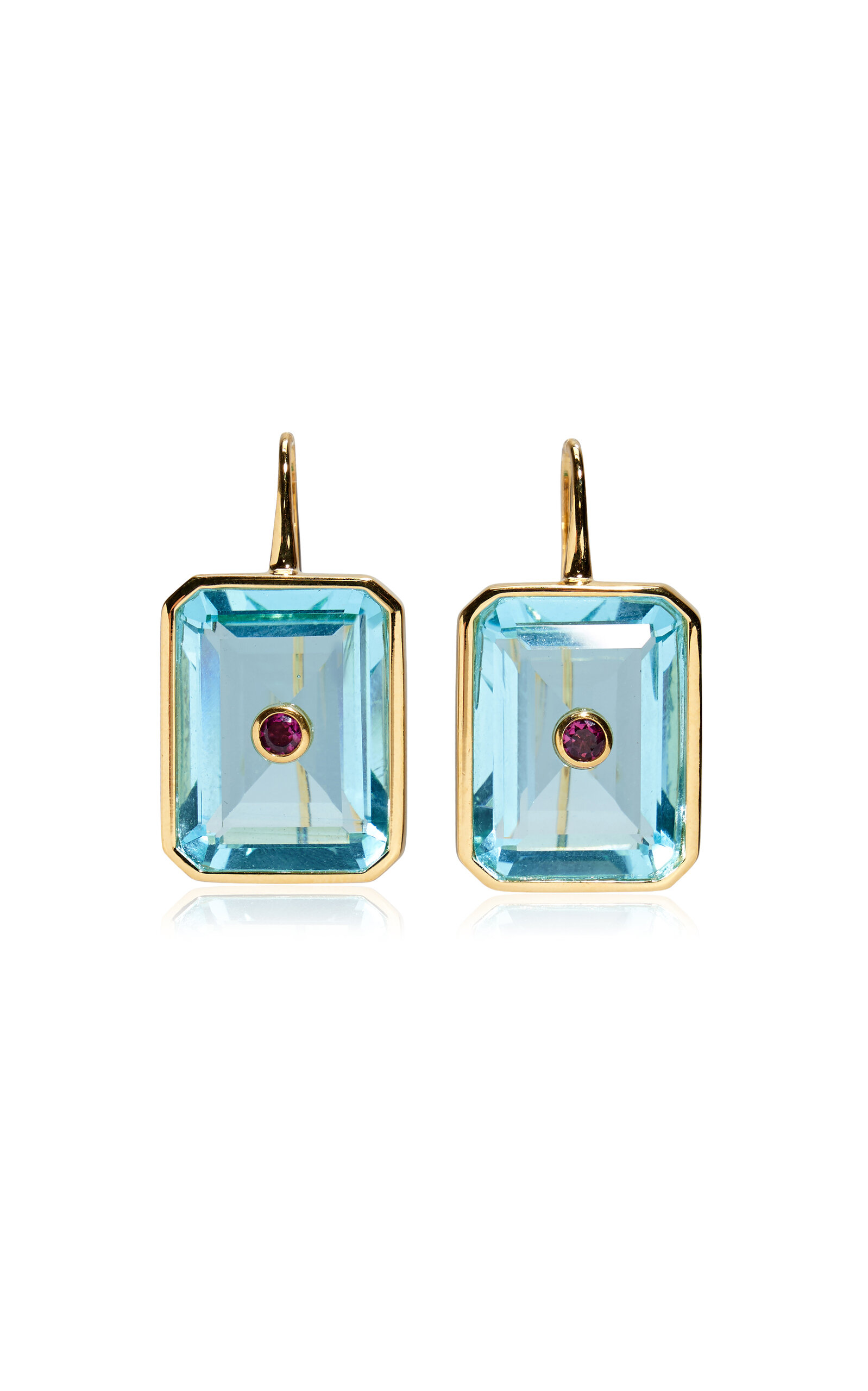 Lizzie Fortunato Tile Earrings In Poolside In Blue
