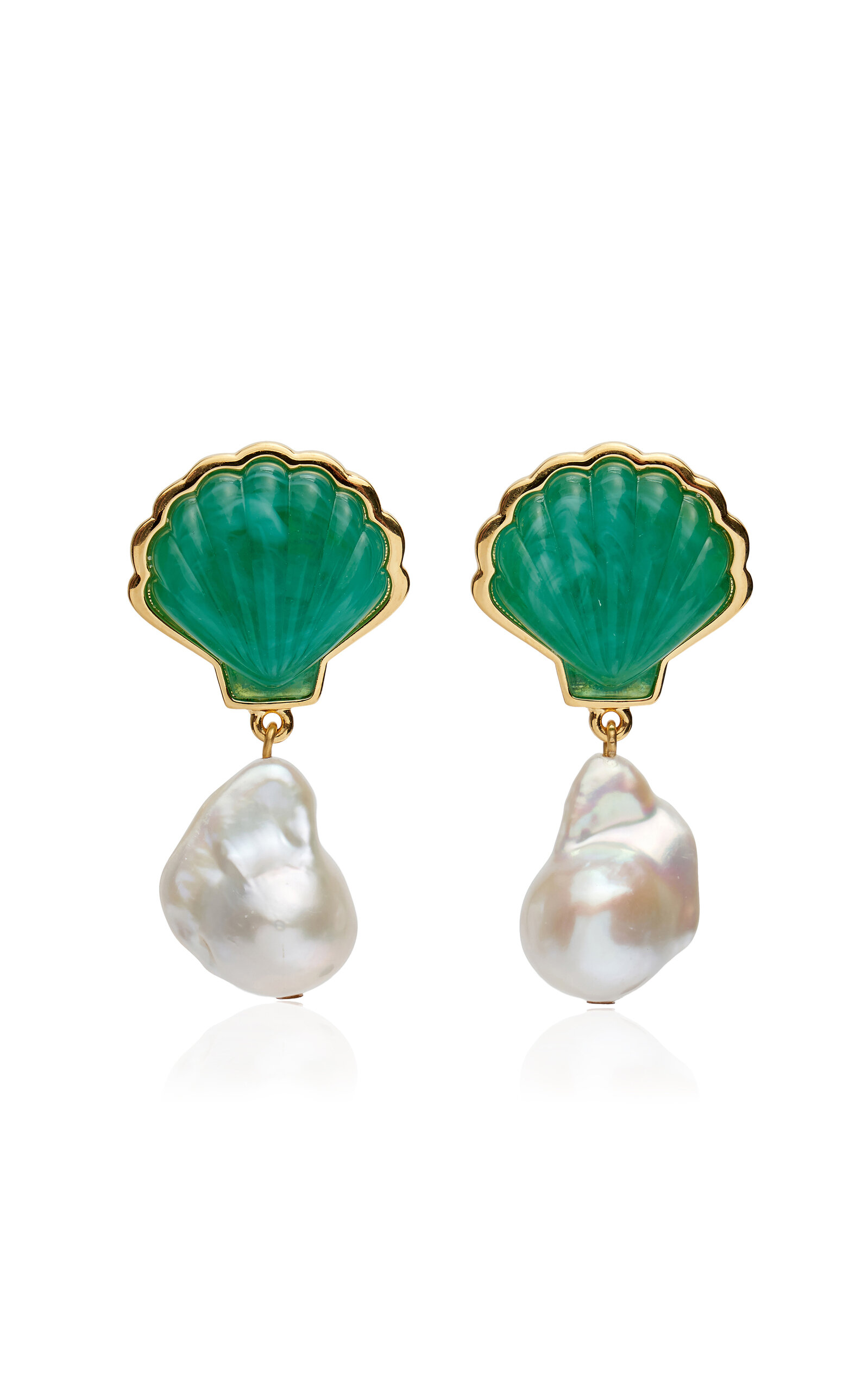 Lizzie Fortunato Marina Drop Earrings In Gold