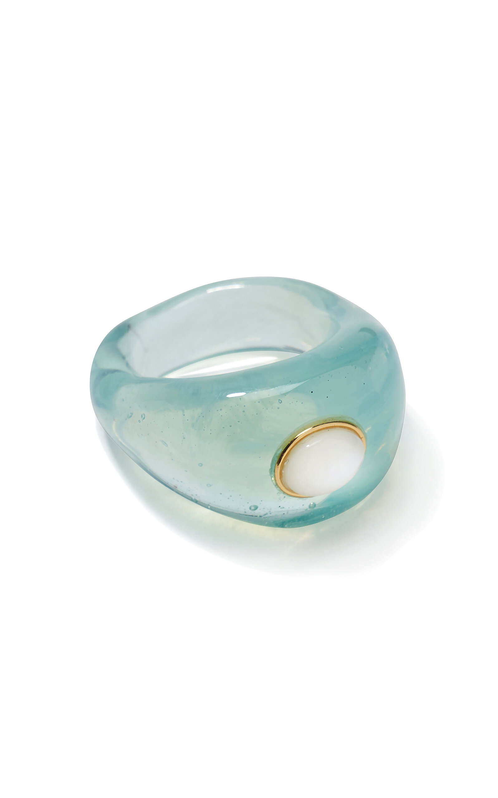 Lizzie Fortunato Monument Ring In Wave In Blue