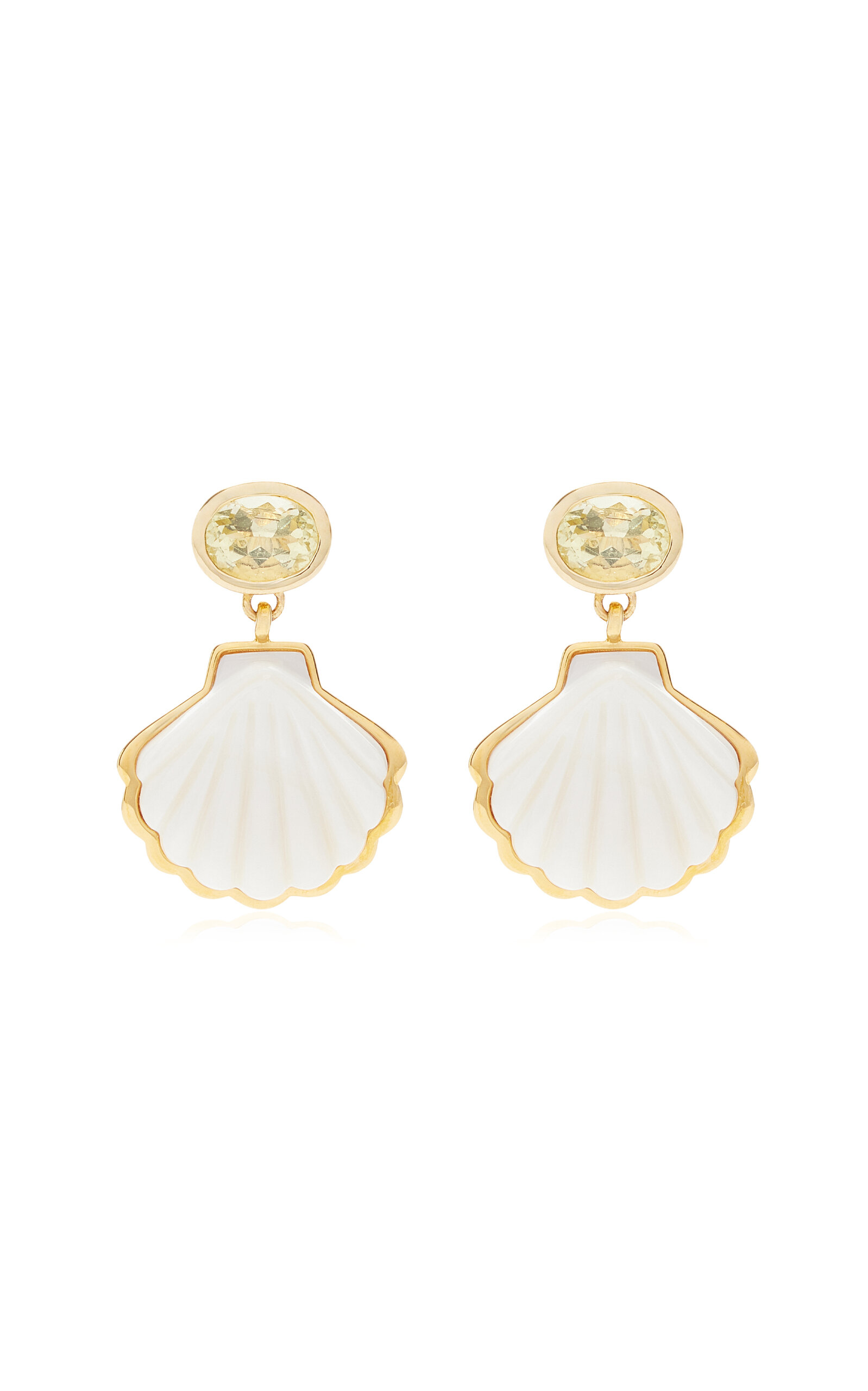 Lizzie Fortunato Luna Shell Earrings White One Size
