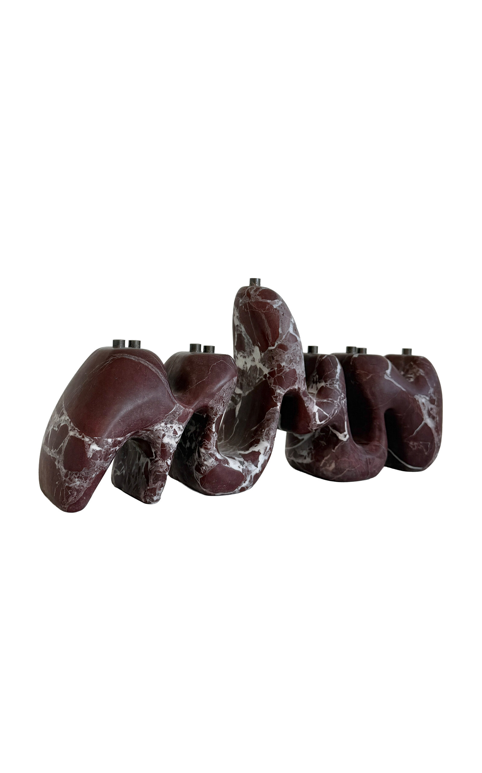 Hannah Polskin Menorah Sculpture - Burgundy