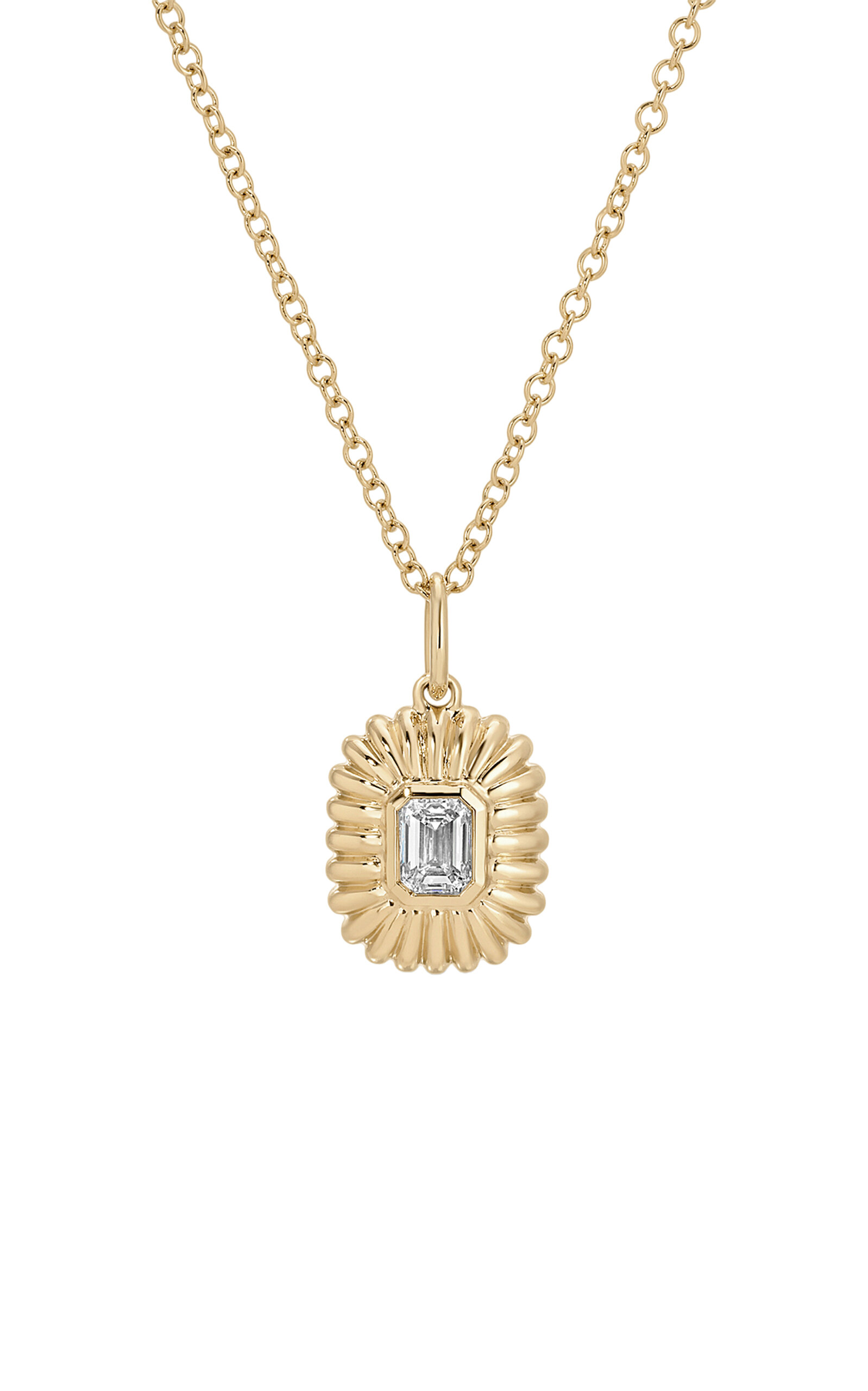 Ef Collection 14k Yellow Gold Diamond Necklace In Gold
