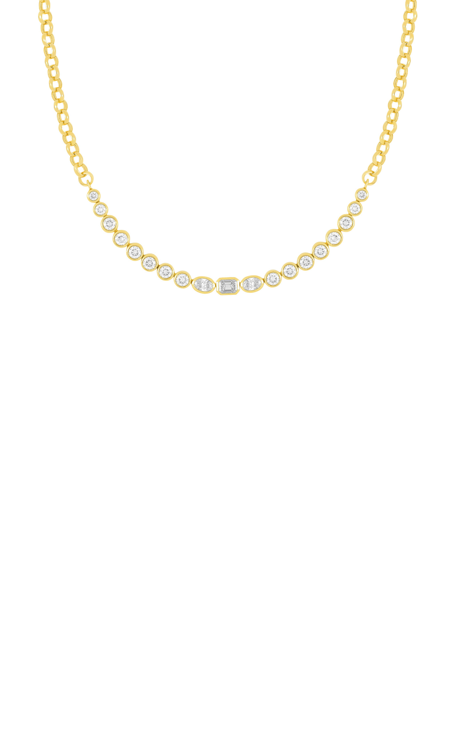 Ef Collection 14k Yellow Gold Diamond Necklace In Brown