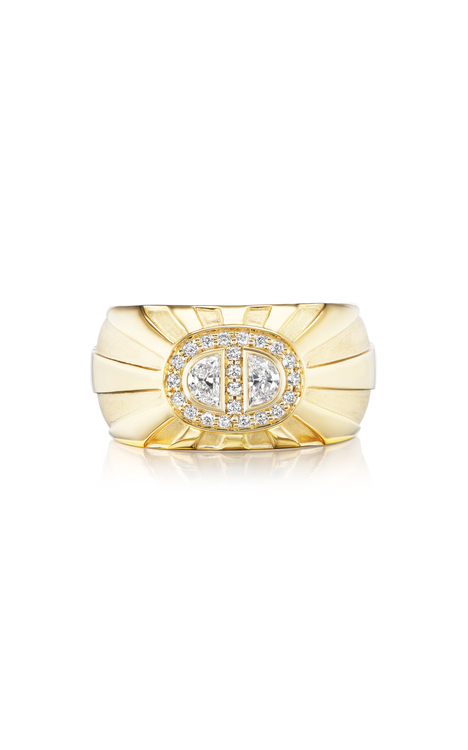 Sorellina Electric Moonbeam 18k Yellow Gold Diamond Band In Gold