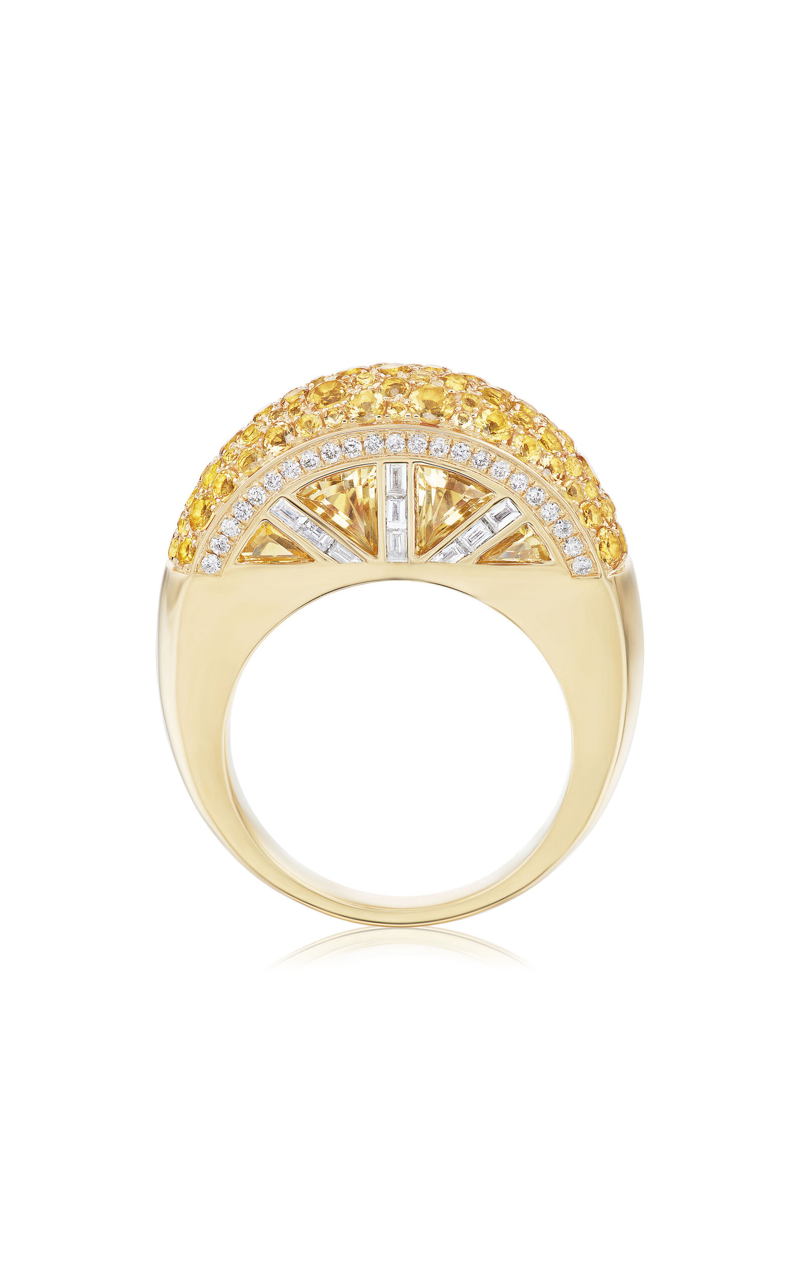 Sorellina Lemon Slice 18k Yellow Gold Multi-stone Ring In Gold