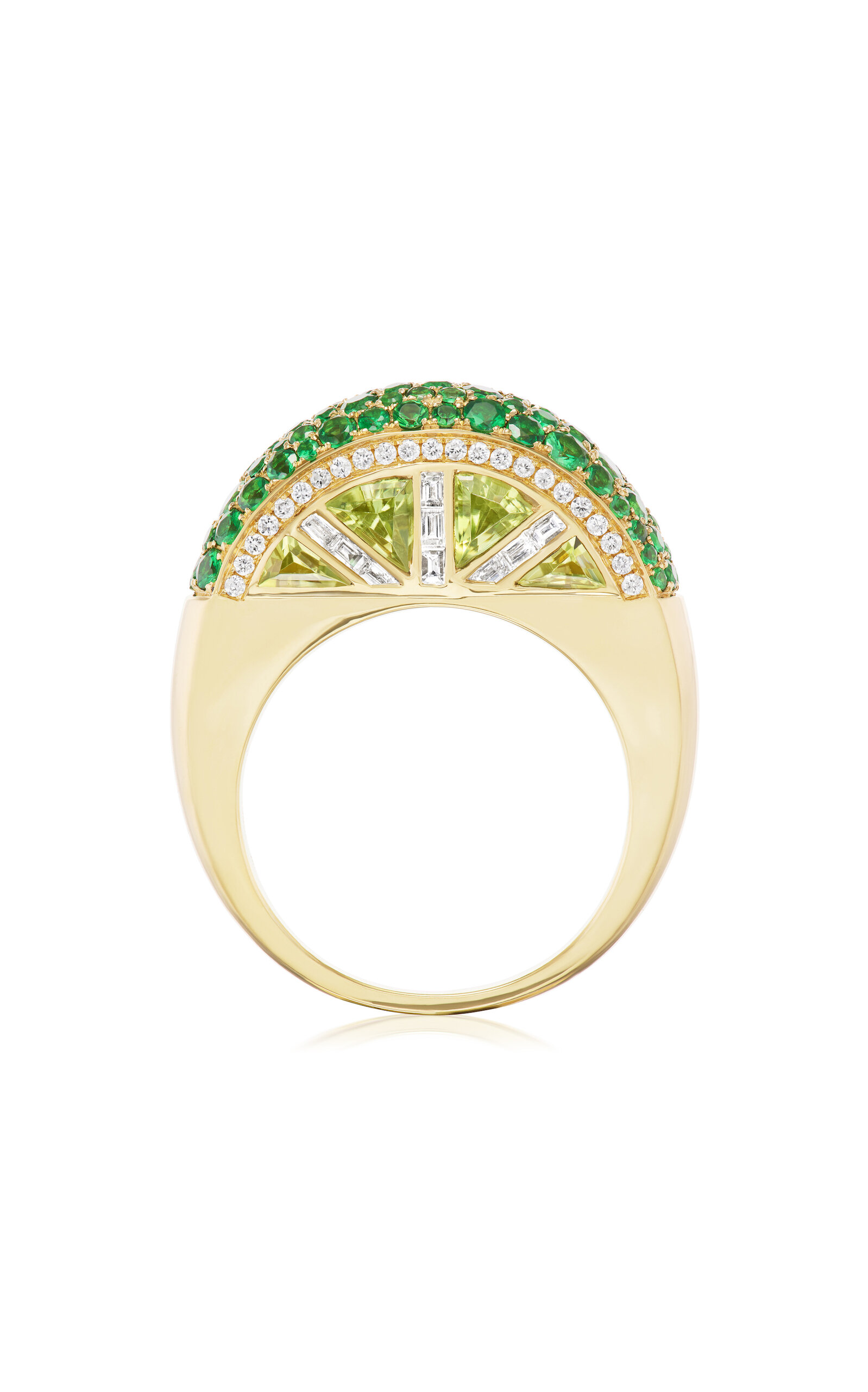 Sorellina Lime Slice 18k Yellow Gold Multi-stone  Ring In Gold