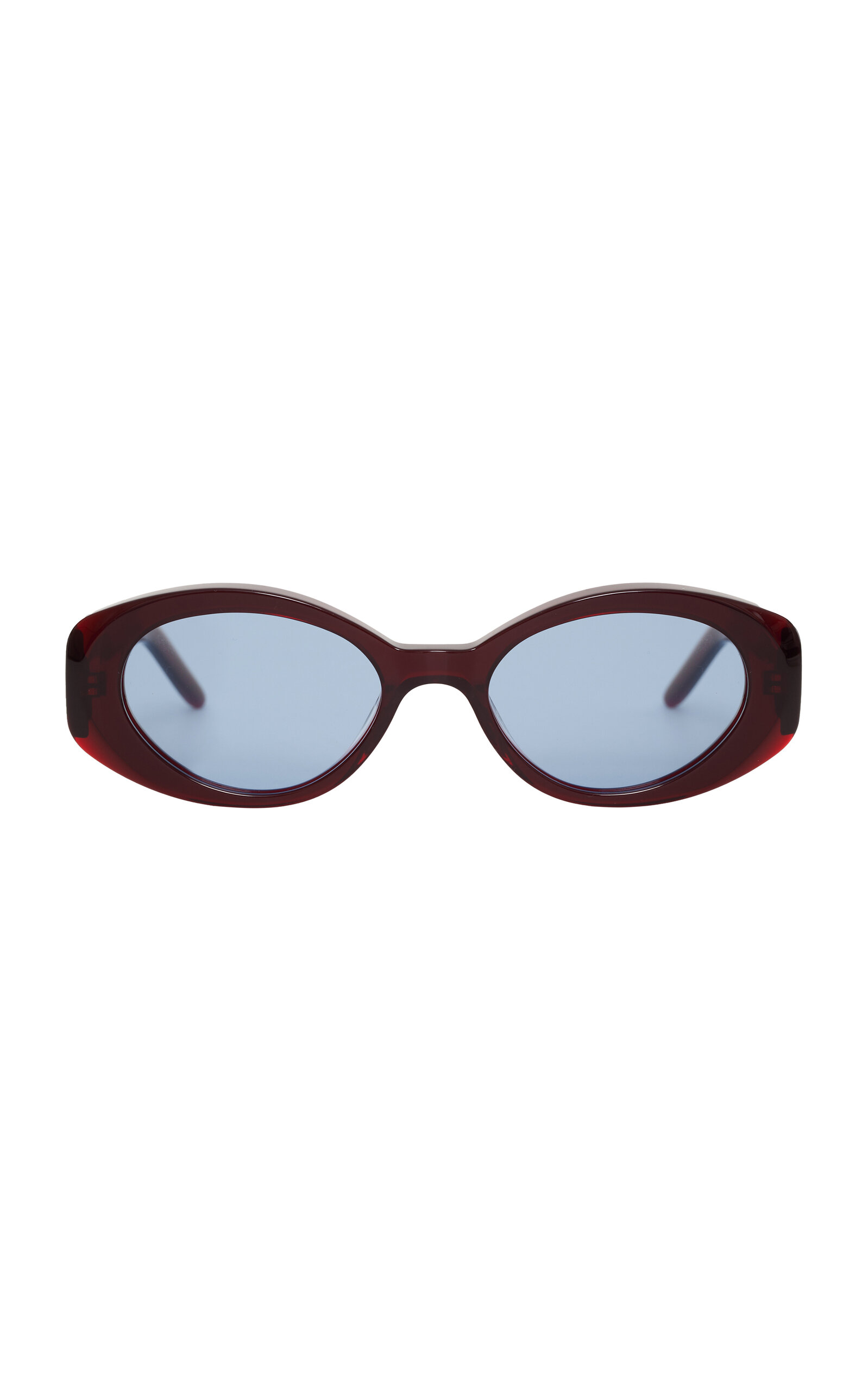 Bru Eyewear Bembridge Round-frame Acetate Sunglasses In Burgundy