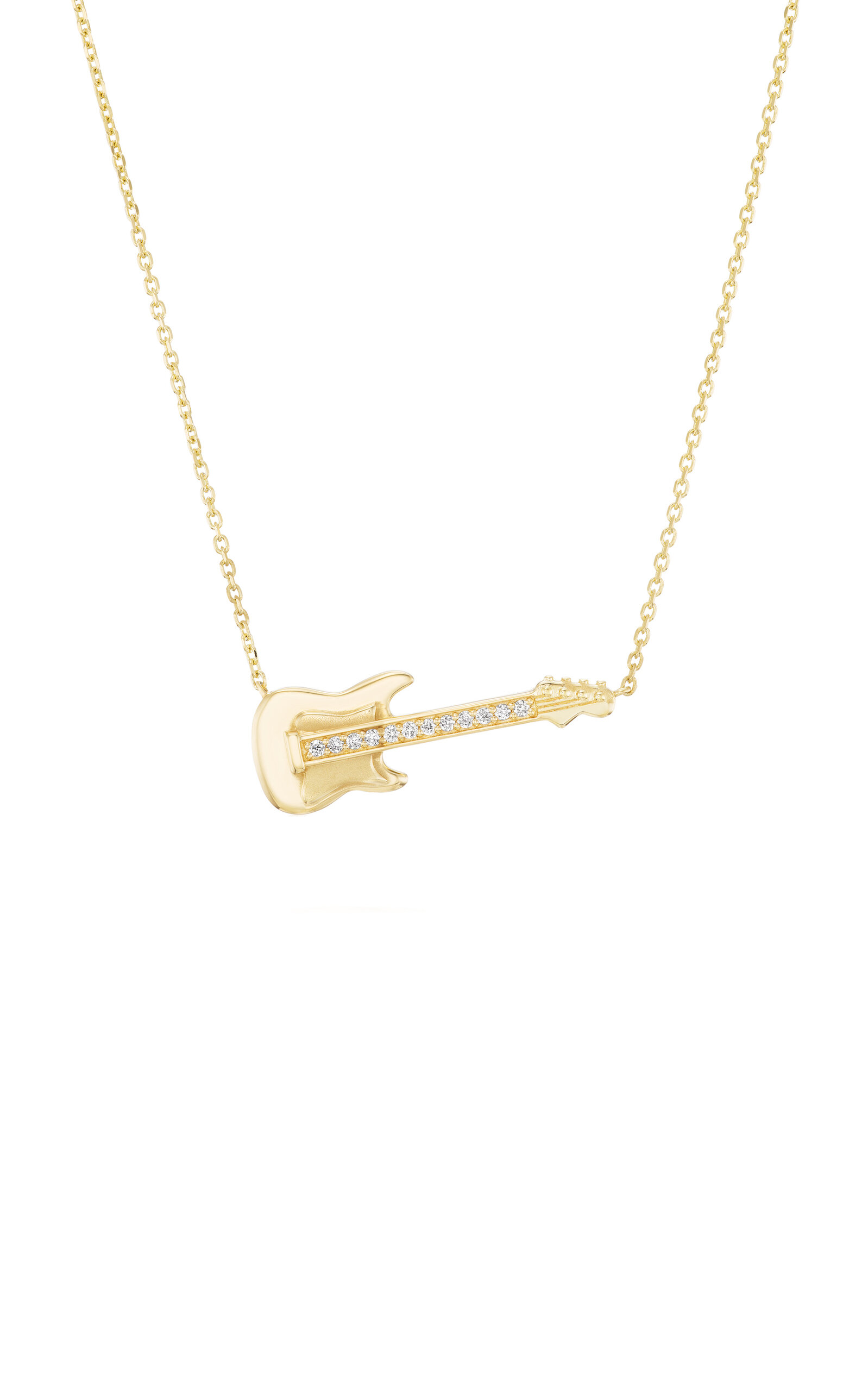 Sorellina Guitar 18k Yellow Gold Diamond Necklace In Gold