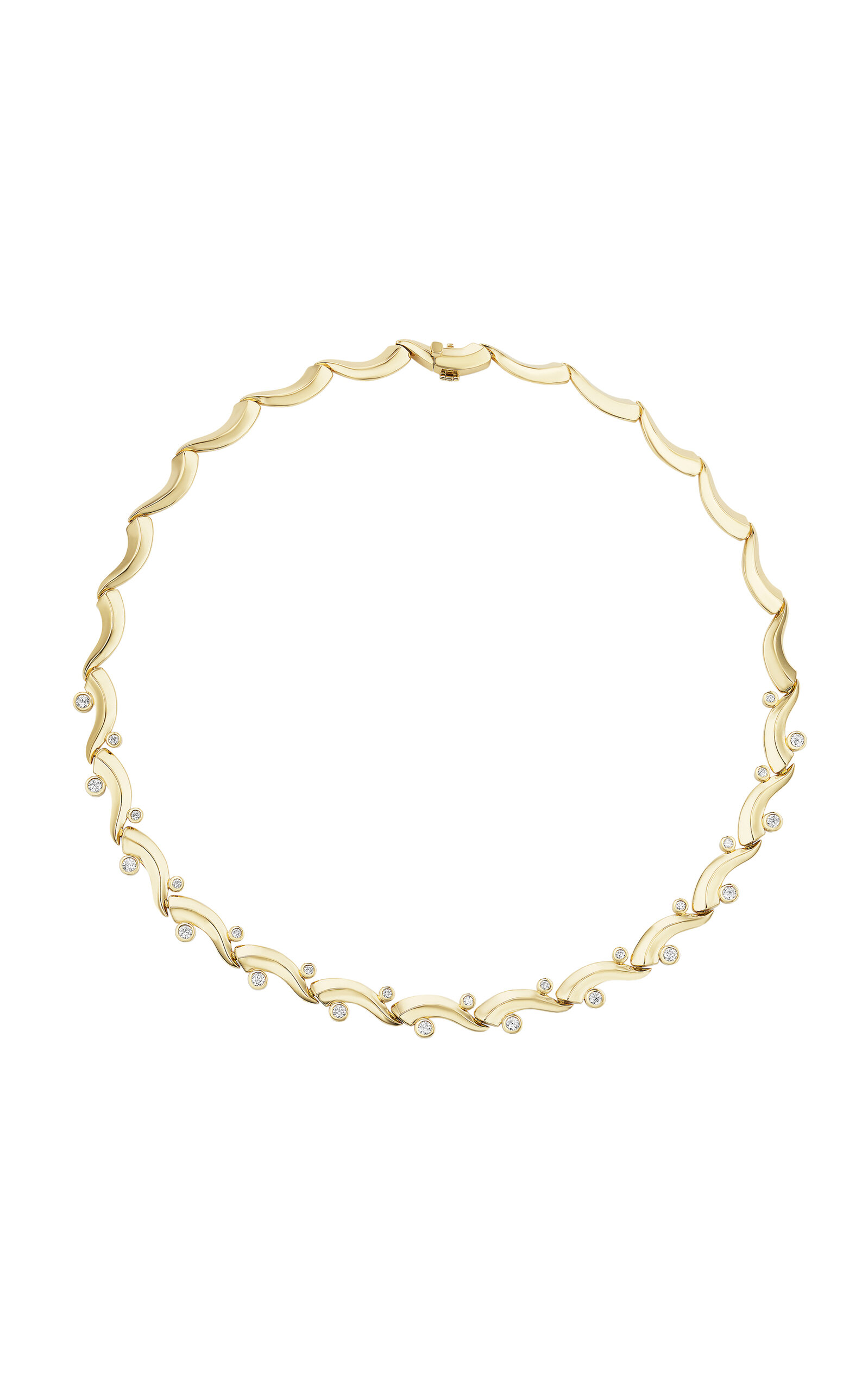 Sorellina Marea 18k Yellow Gold Diamond Tennis Necklace In Gold