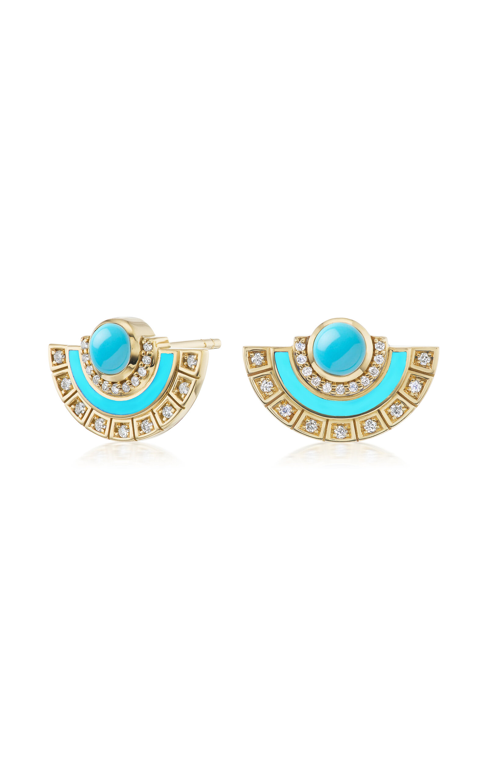 Sorellina Alba 18k Yellow Gold Multi-stone Earrings In Gold
