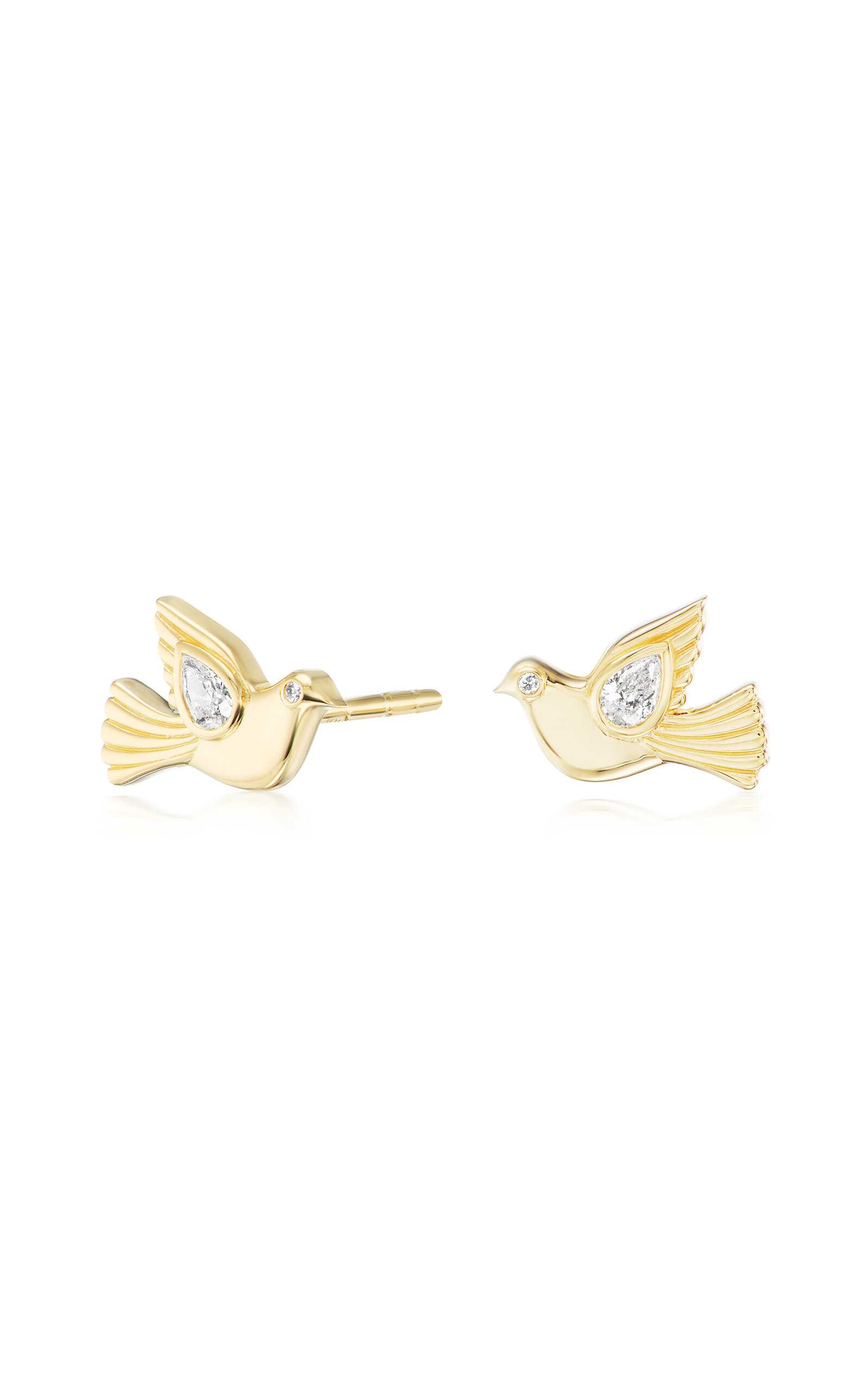 Sorellina Dove 18k Yellow Gold Diamond Earrings In Gold