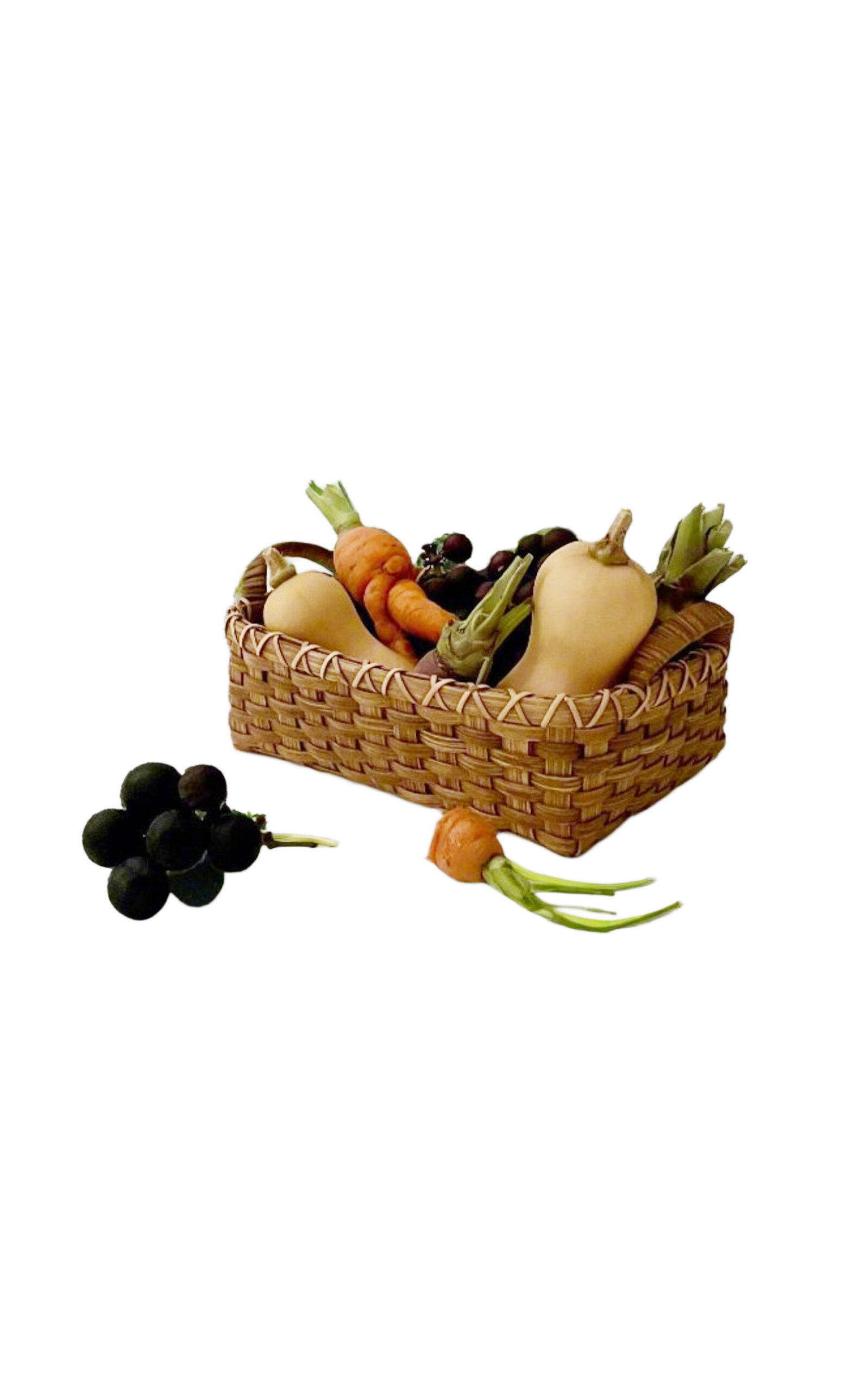 Underwater Weaving Studio Panier De Crudites Rattan Basket In Brown