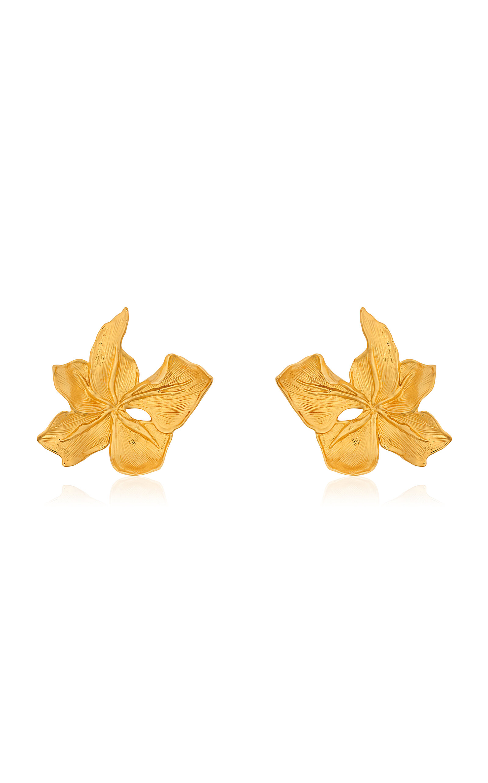 Oscar de la Renta Cyclamen Small Gold Stud Earrings - Gold - OS - Only At Moda Operandi