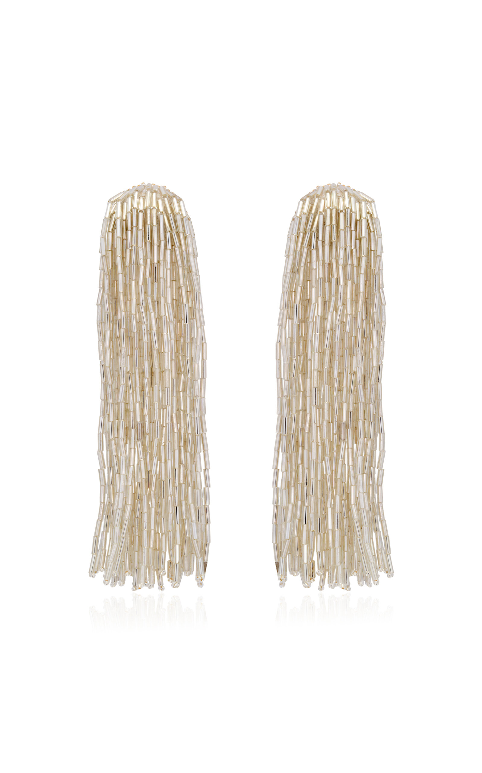Oscar De La Renta Cascade Tassel Drop Earrings In Neutral