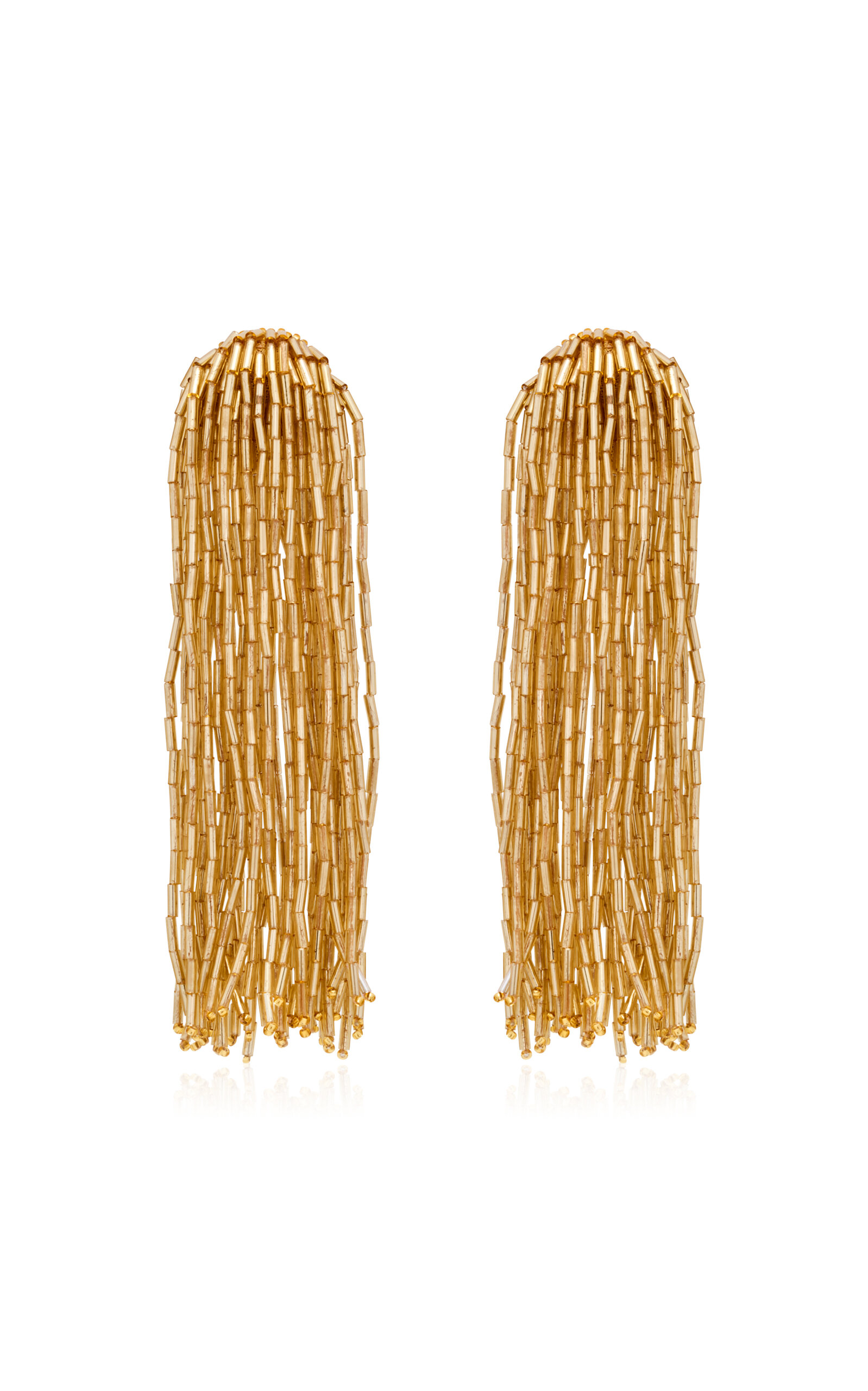Oscar De La Renta Cascade Tassel Drop Earrings In Gold