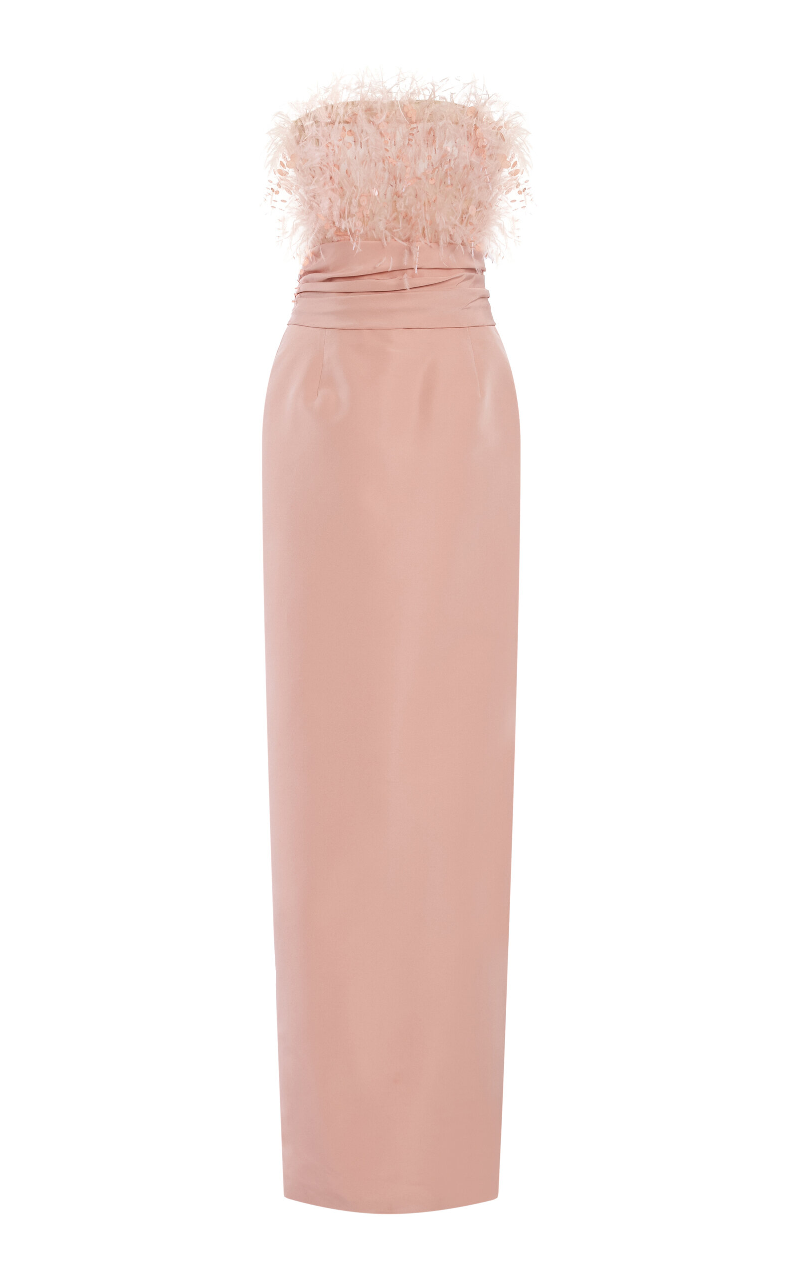 Oscar De La Renta Textured Point D'esprit Silk Gown In Pink