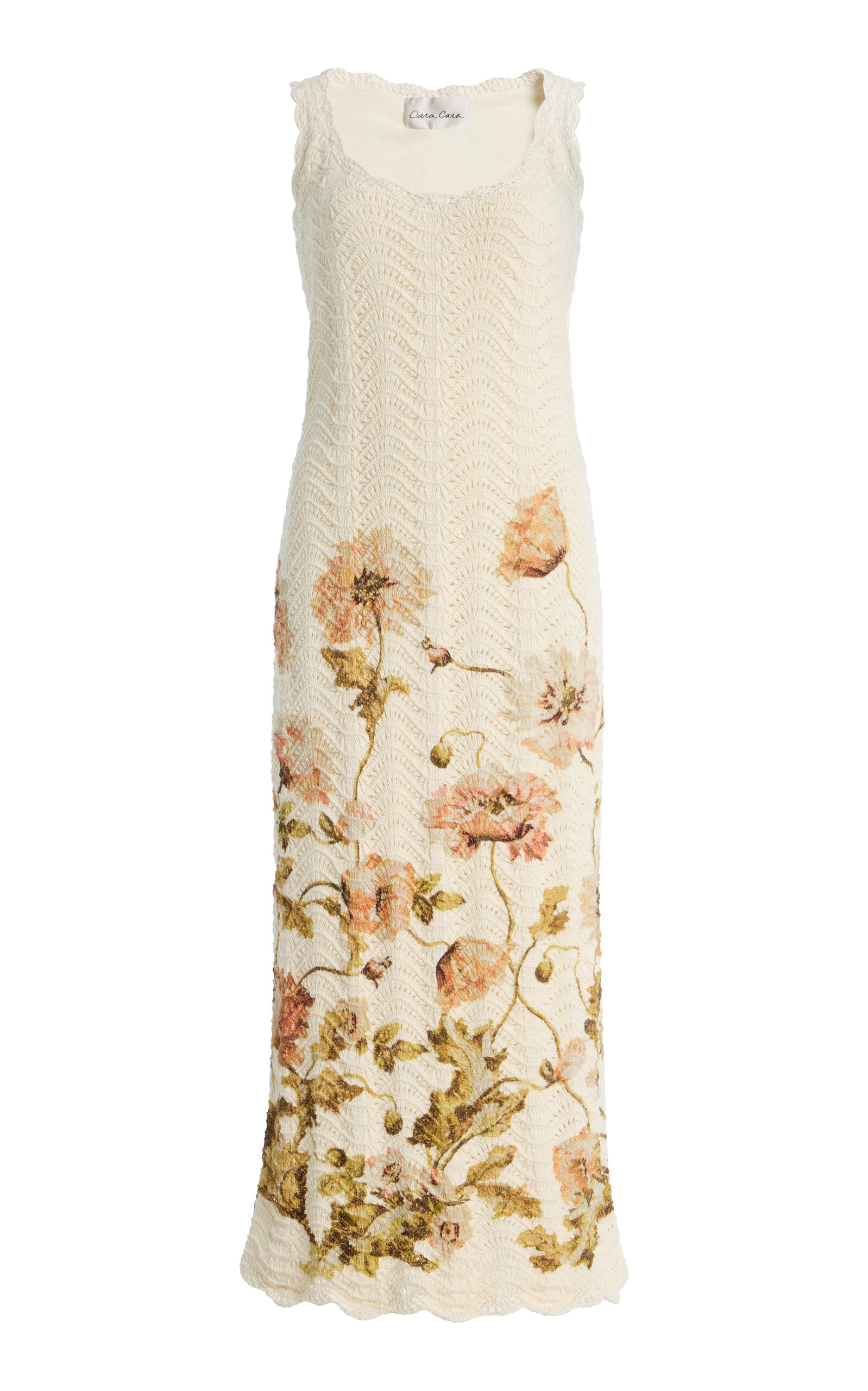 Cara Cara Orel Crocheted Cotton Midi Dress