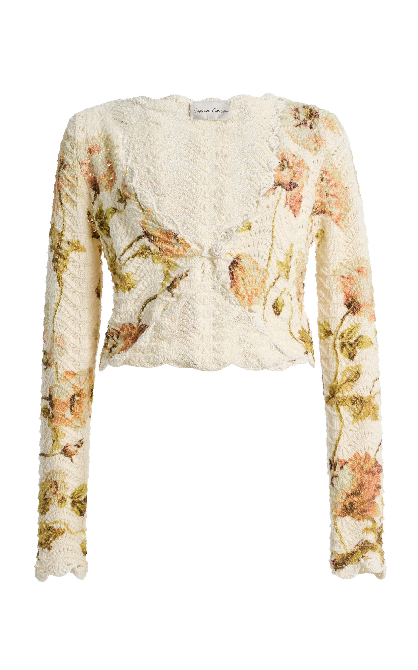 Cara Cara Sally Crocheted Cotton Shrug