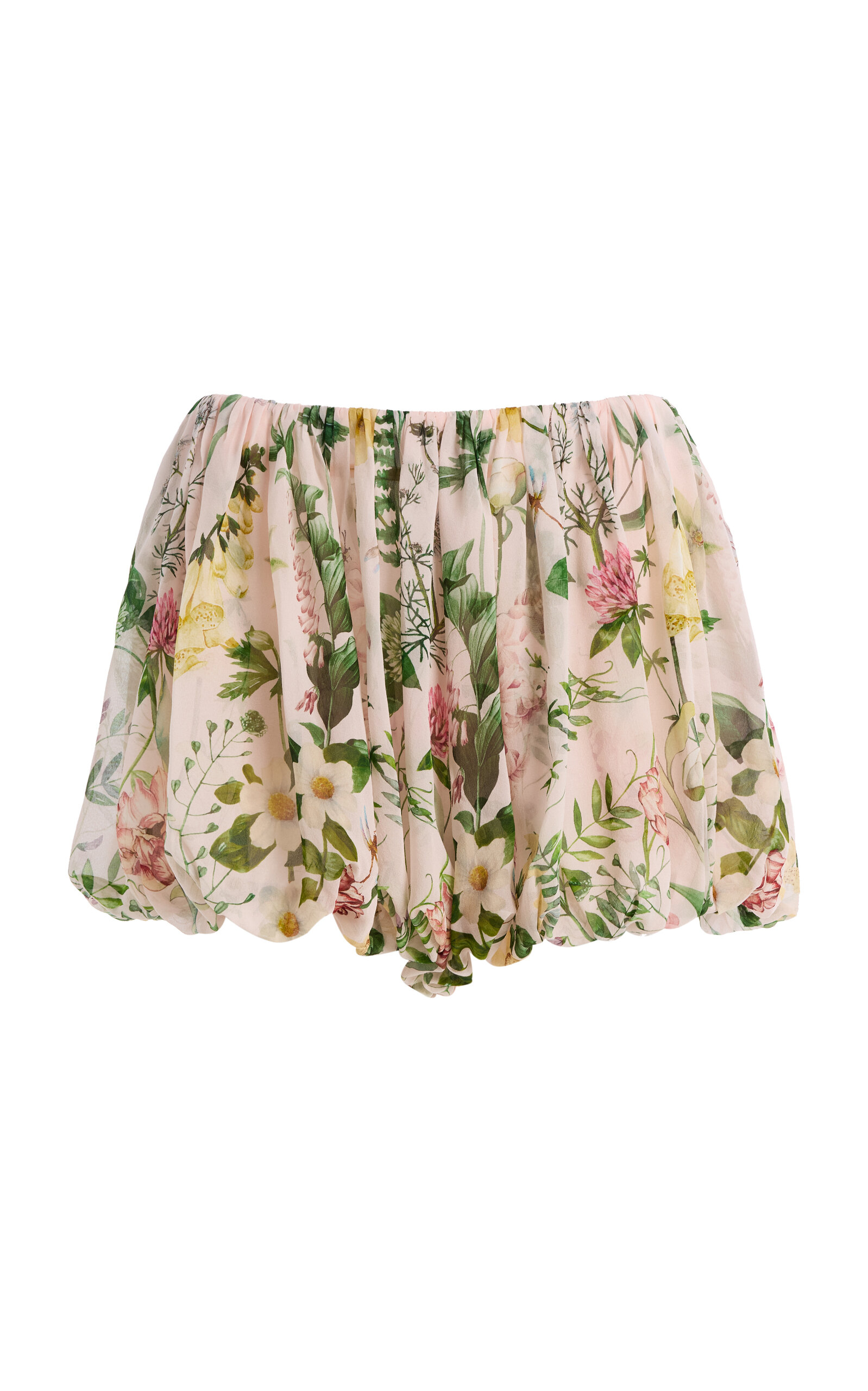 Cara Cara Bloom Floral Silk-Chiffon Shorts