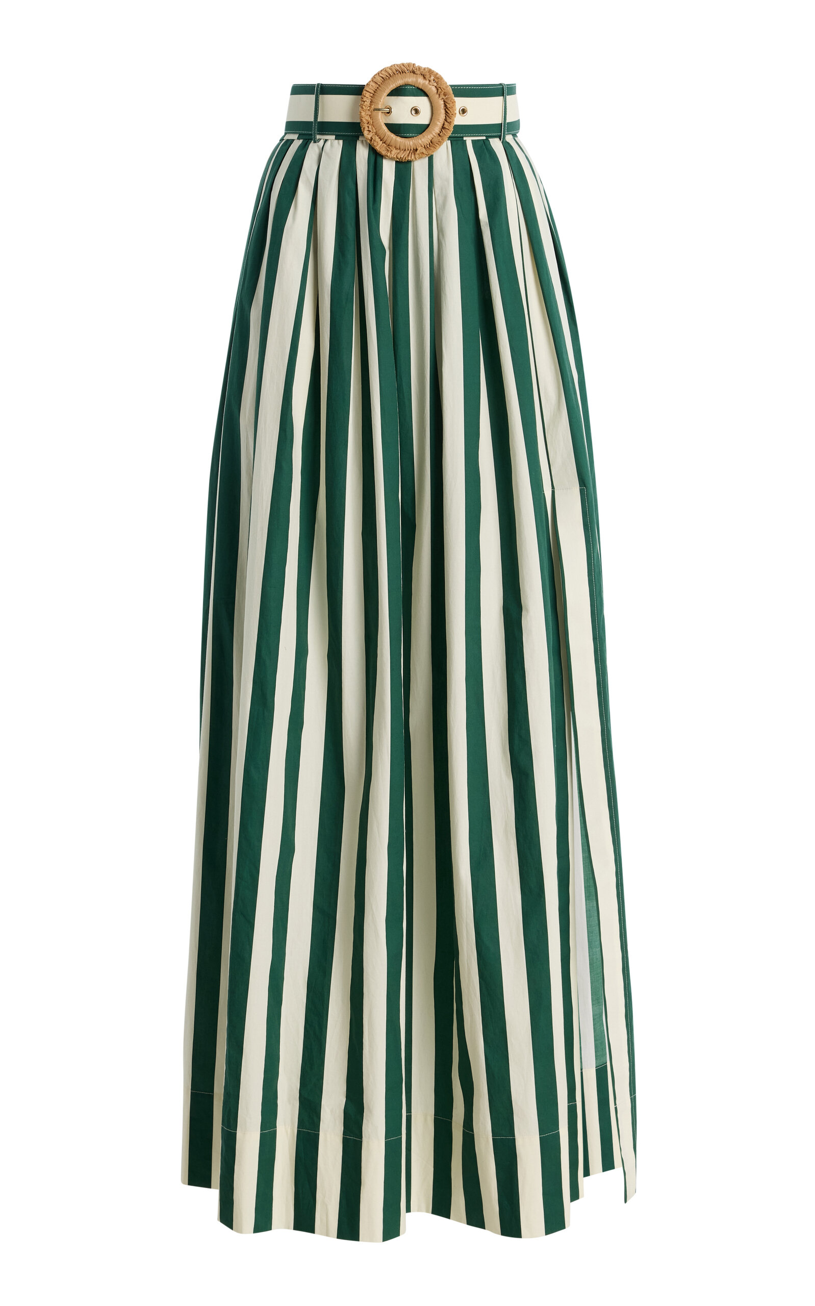 Cara Cara Greenfield Striped Cotton Maxi Skirt