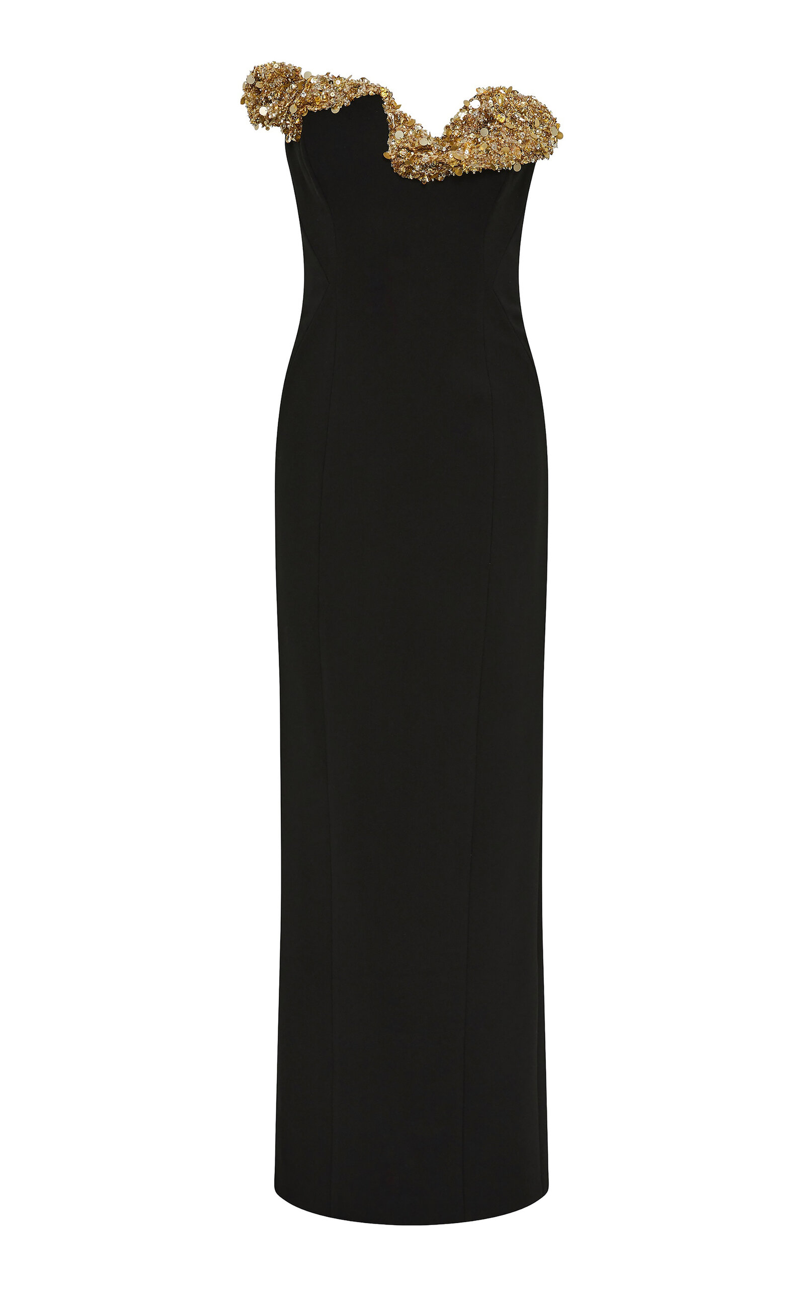 Rachel Gilbert Lucca Beaded Gown In Multi
