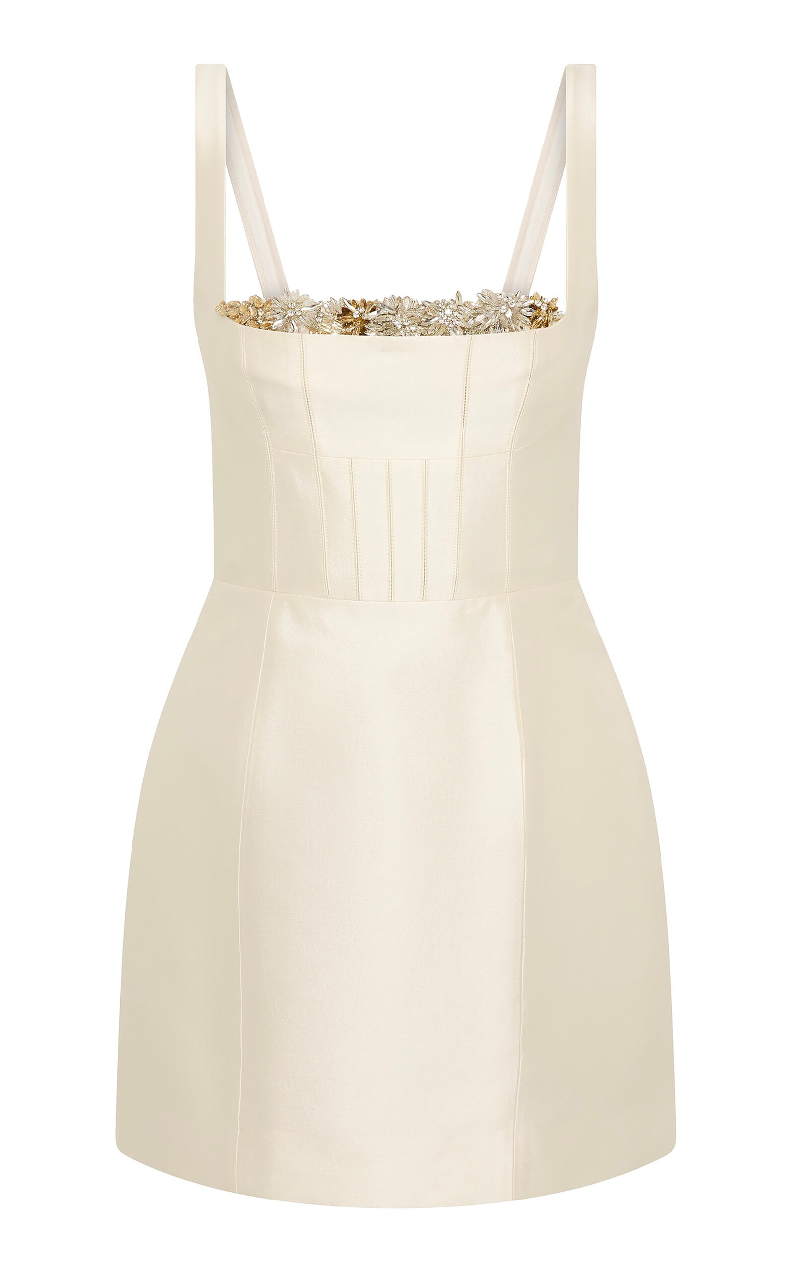 Rachel Gilbert Ludovica Wool-silk Mini Dress In White